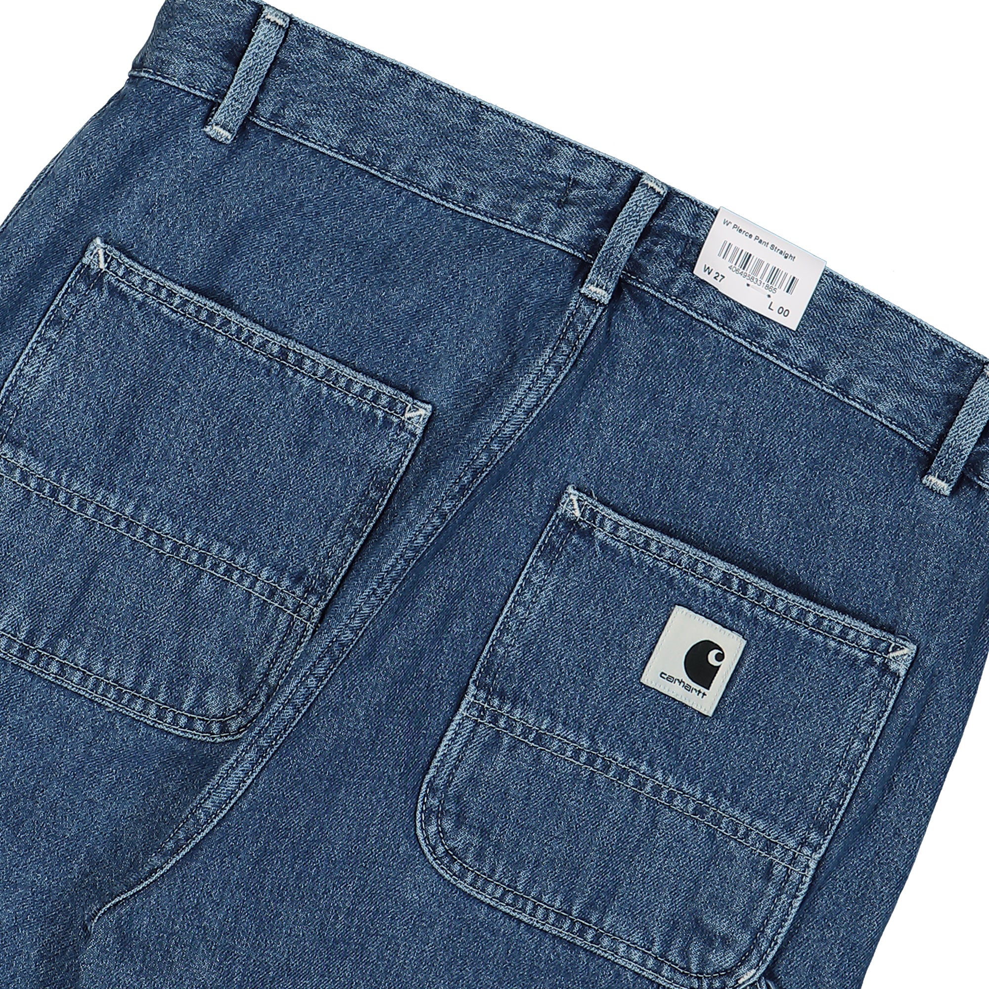 Carhartt WIP W Pierce Pant Straight Blue Stone Washed Jeans Detail view 1 | Overkill