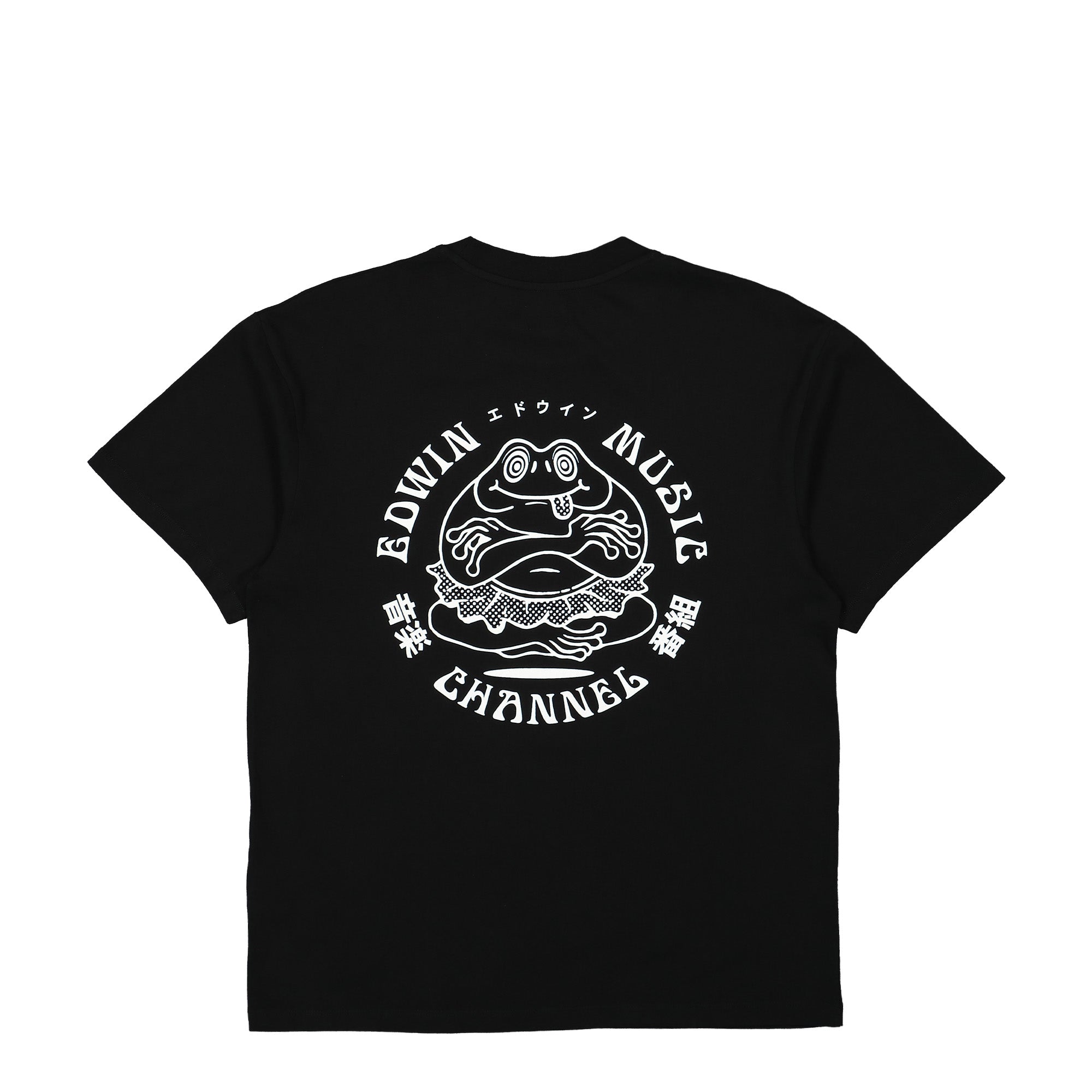 Edwin Music Channel T-Shirt Black T-Shirts Close-up | Overkill