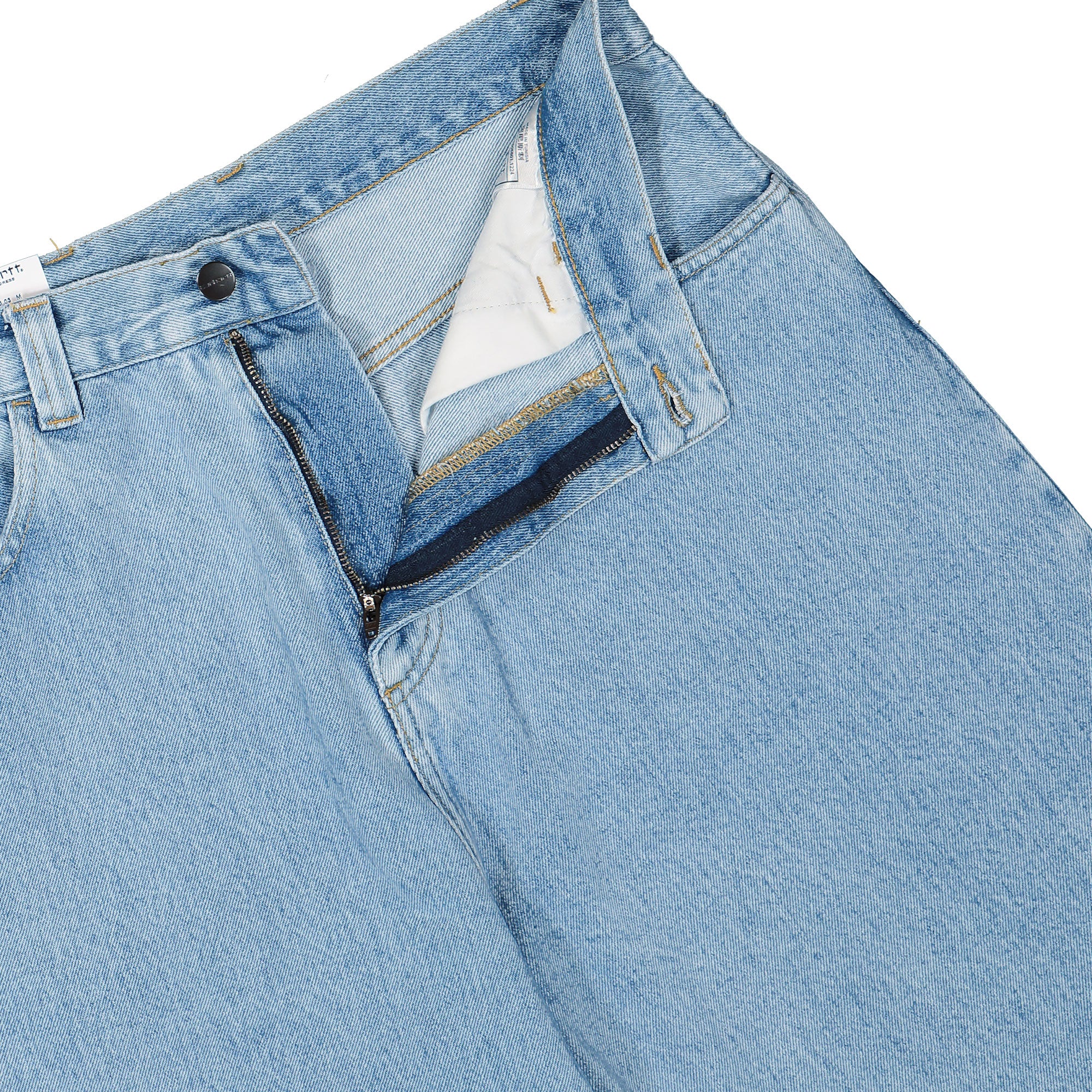 Carhartt WIP Brandon Pant Blue Heavy Stone Bleached Jeans Detailfoto | Overkill