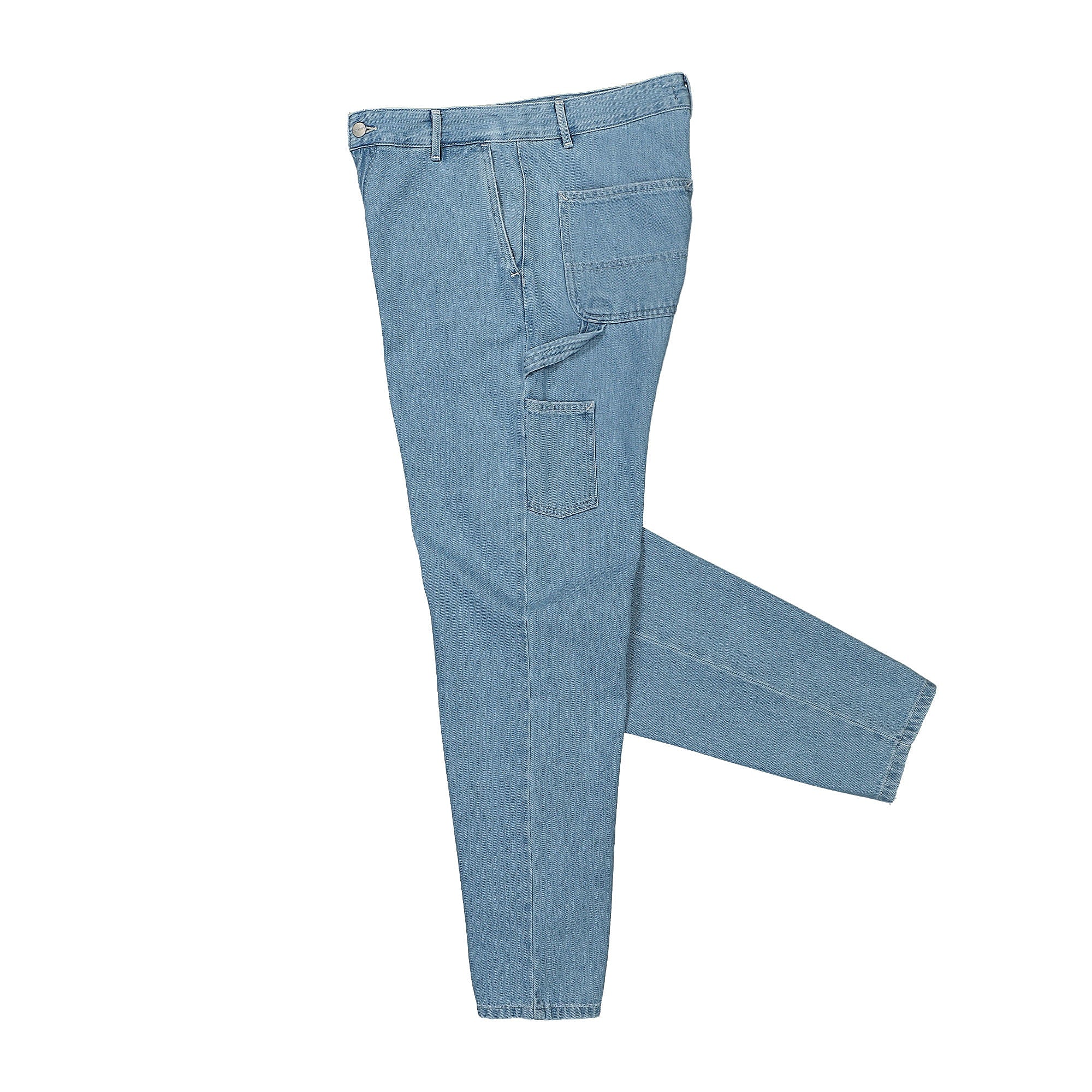 Carhartt WIP W Pierce Pant Straight Blue Stone Bleached Jeans Close-up | Overkill