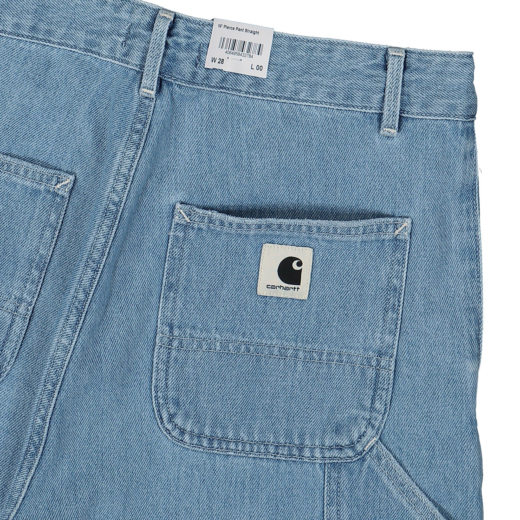 Carhartt WIP W Pierce Pant Straight Blue Stone Bleached Jeans Detail view 1 | Overkill