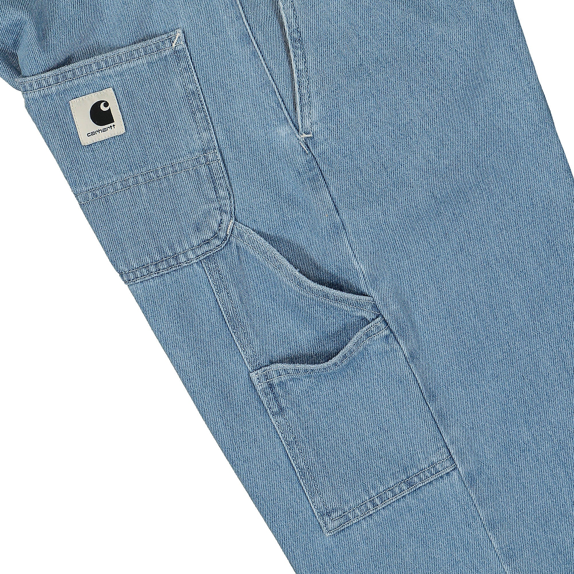 Carhartt WIP W Pierce Pant Straight Blue Stone Bleached Jeans Detail view 2 | Overkill