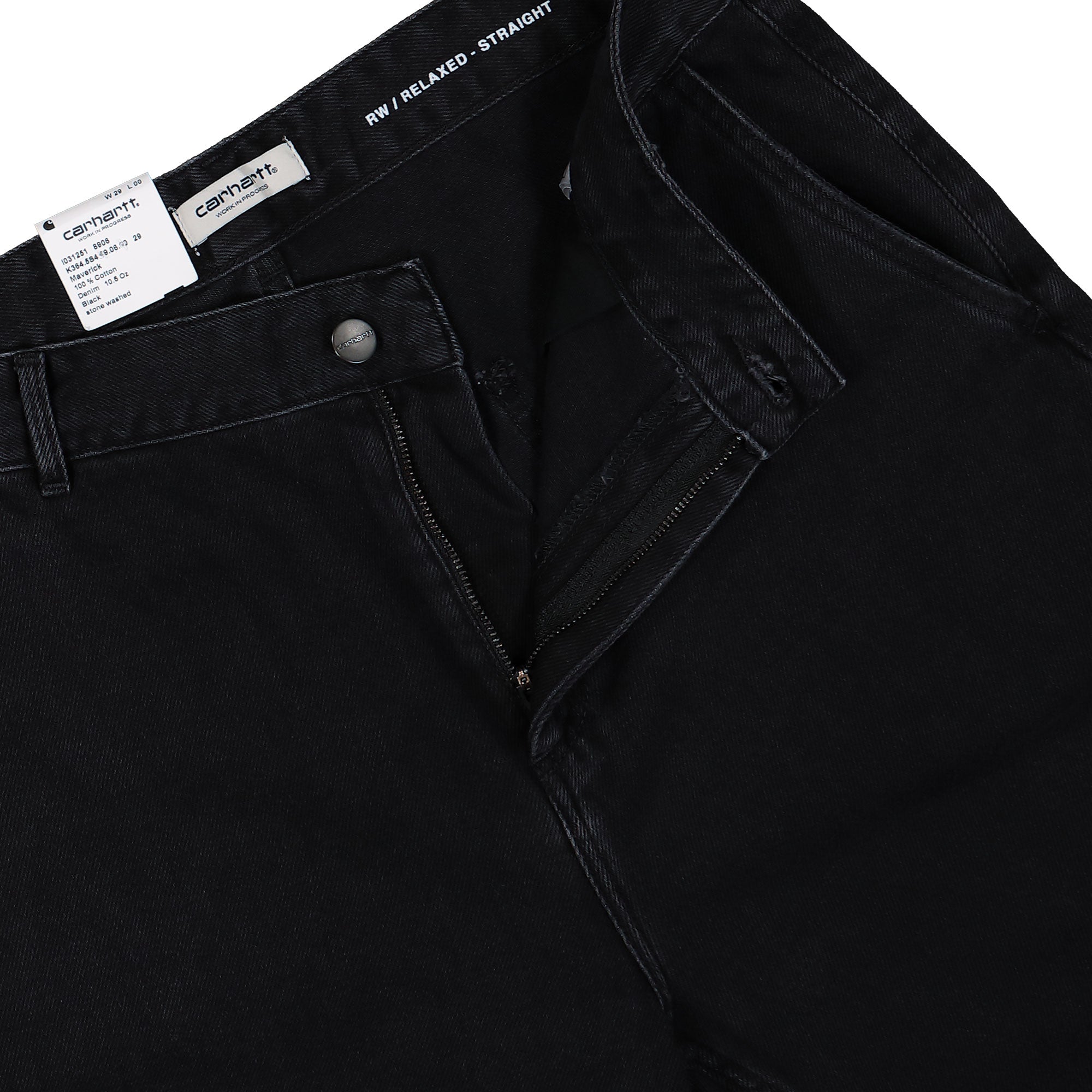Carhartt WIP W Pierce Pant Straight Black / Stone Washed Jeans Detailfoto | Overkill