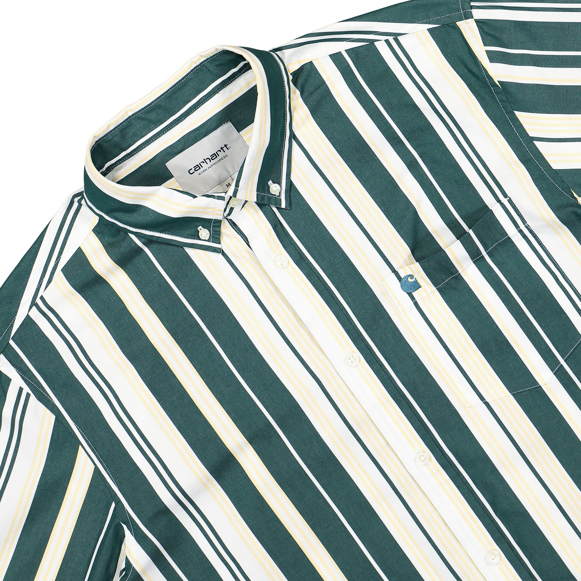 Carhartt WIP L/S Romero Shirt Romero Stripe, Citron / Botanic Shirts Detailfoto | Overkill