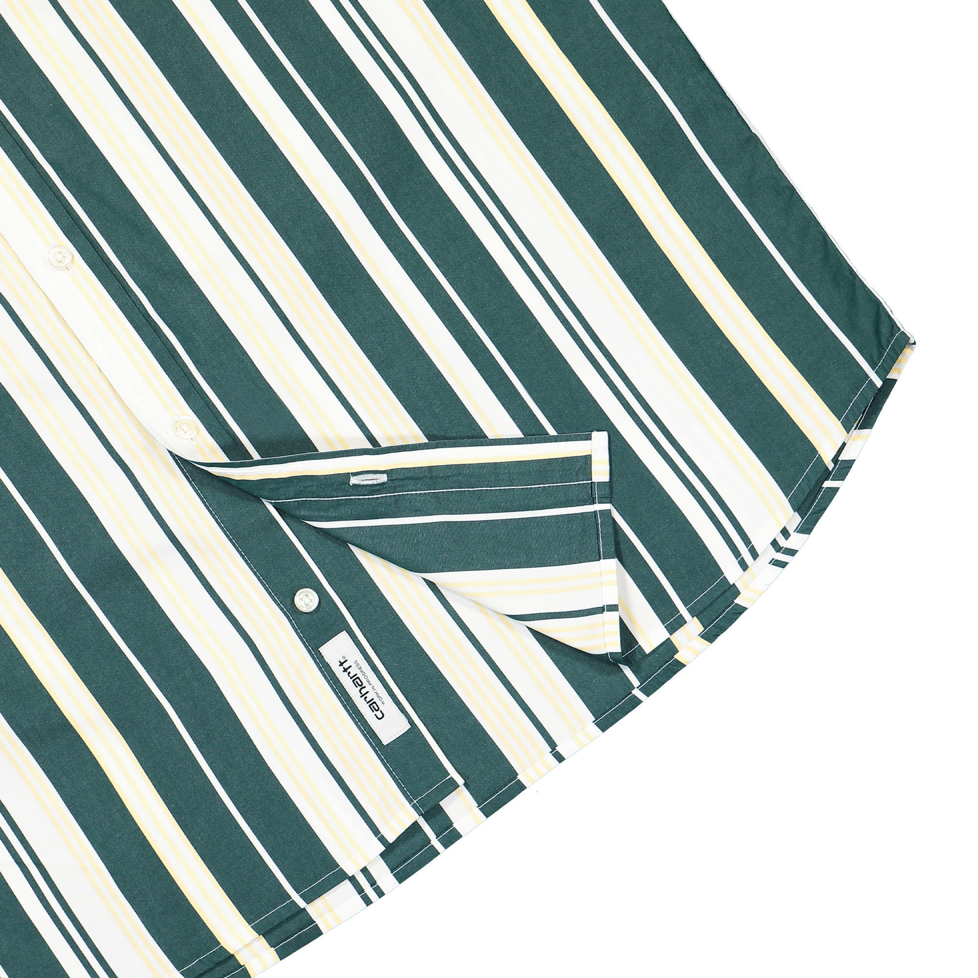 Carhartt WIP L/S Romero Shirt Romero Stripe, Citron / Botanic Shirts Detail view 1 | Overkill