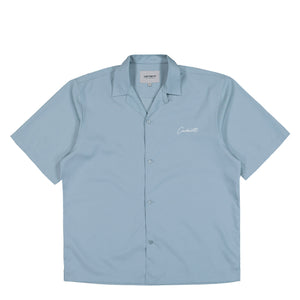 Carhartt S/S Delray Shirt Frosted Blue / White Shirts I031465.0RO.XX.03 | Overkill