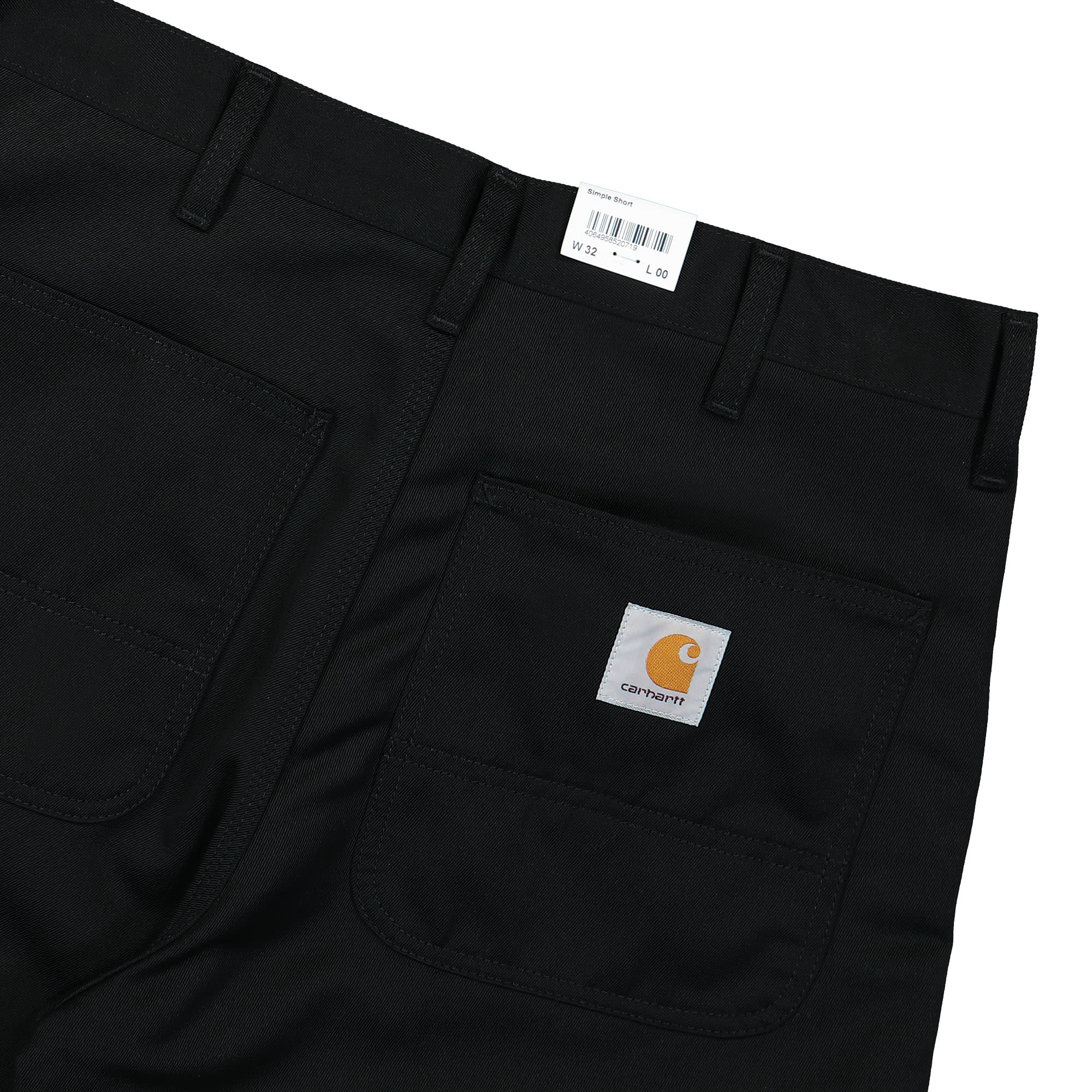 Carhartt WIP Simple Short Black Shorts Detail view 2 | Overkill