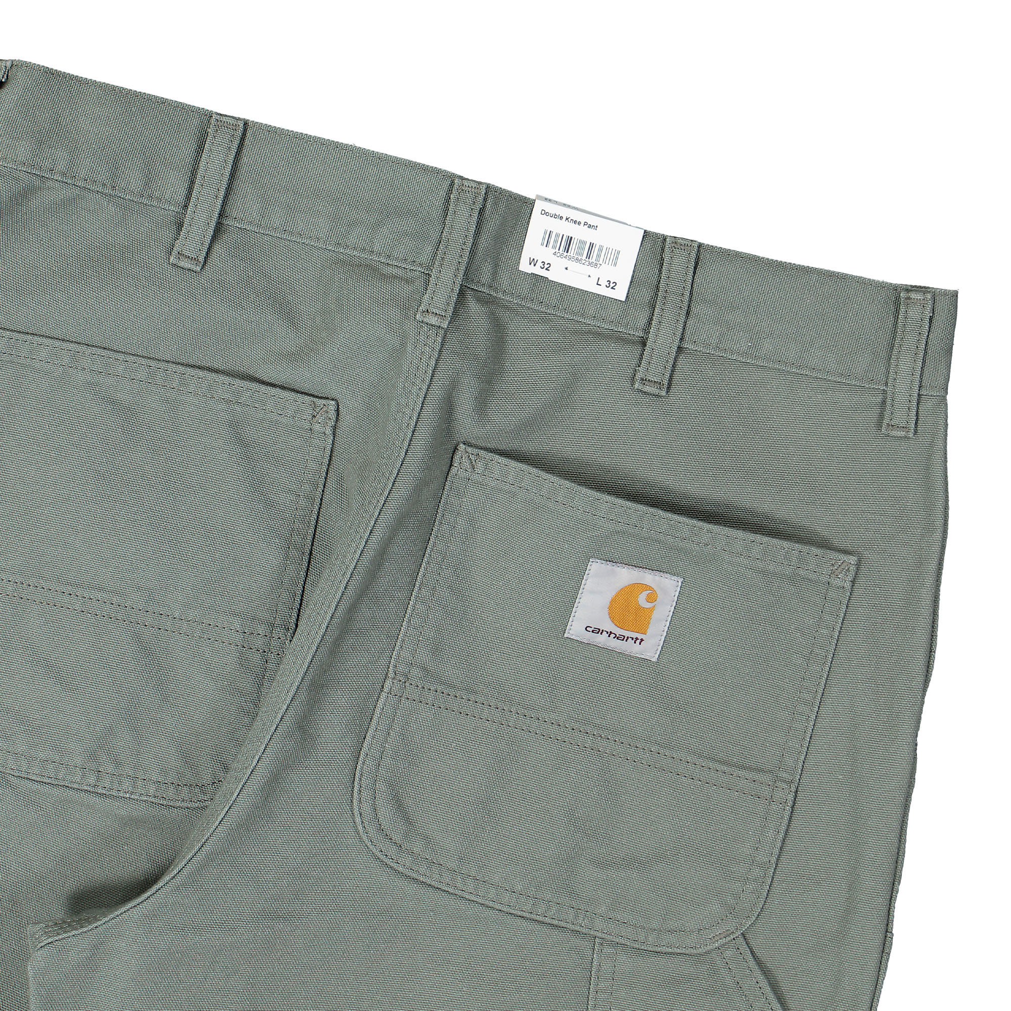 Carhartt WIP Double Knee Pant Smoke Green Casual Pants Detail view 1 | Overkill