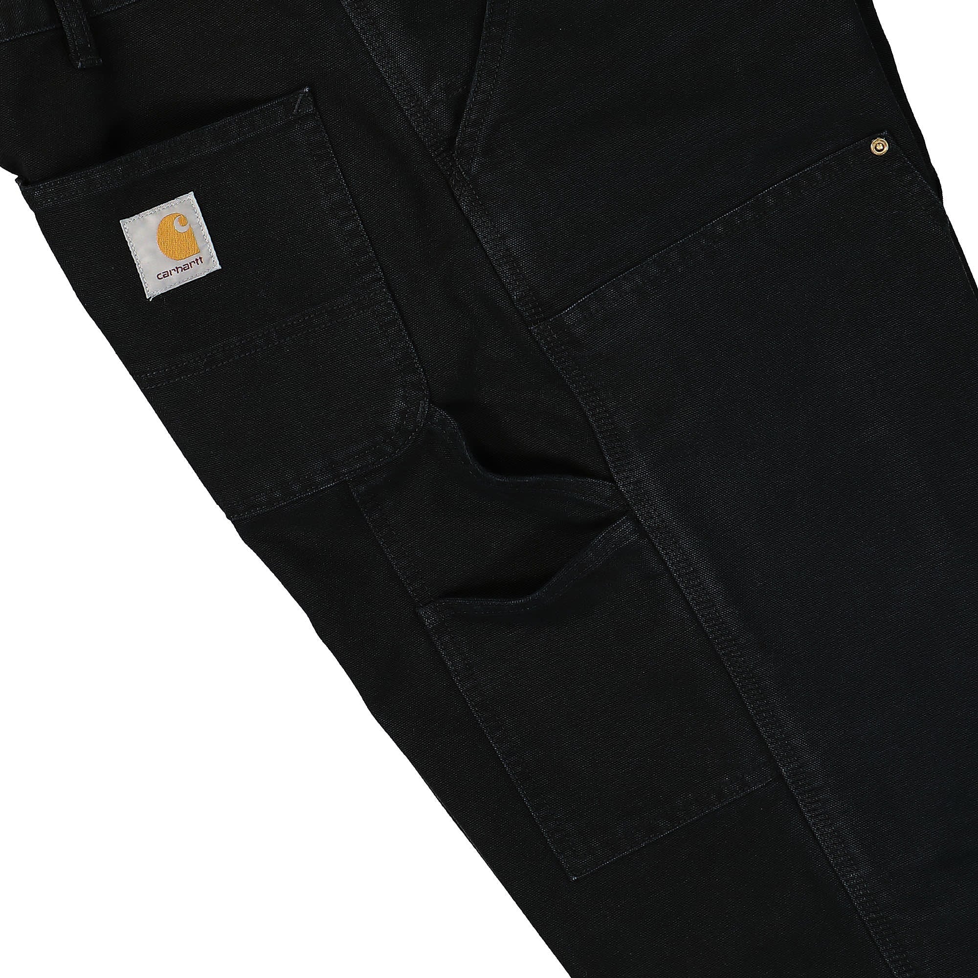 Carhartt WIP Double Knee Pant Black Aged Canvas Casual Pants Detail view 2 | Overkill
