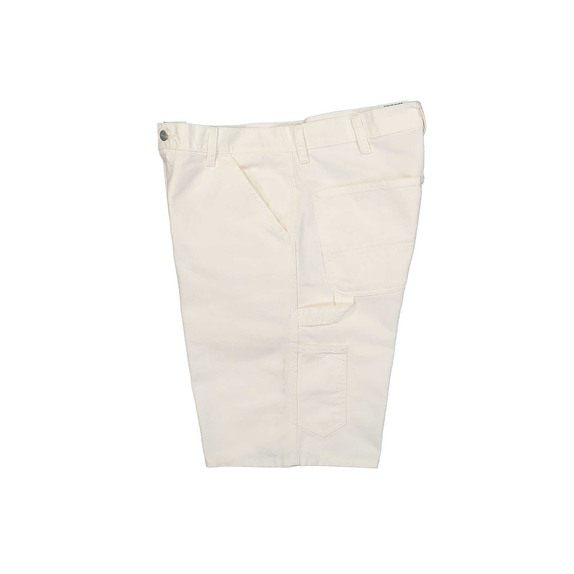 Carhartt WIP Single Knee Short Newcomb Off-White Rinsed Shorts Close-up | Overkill