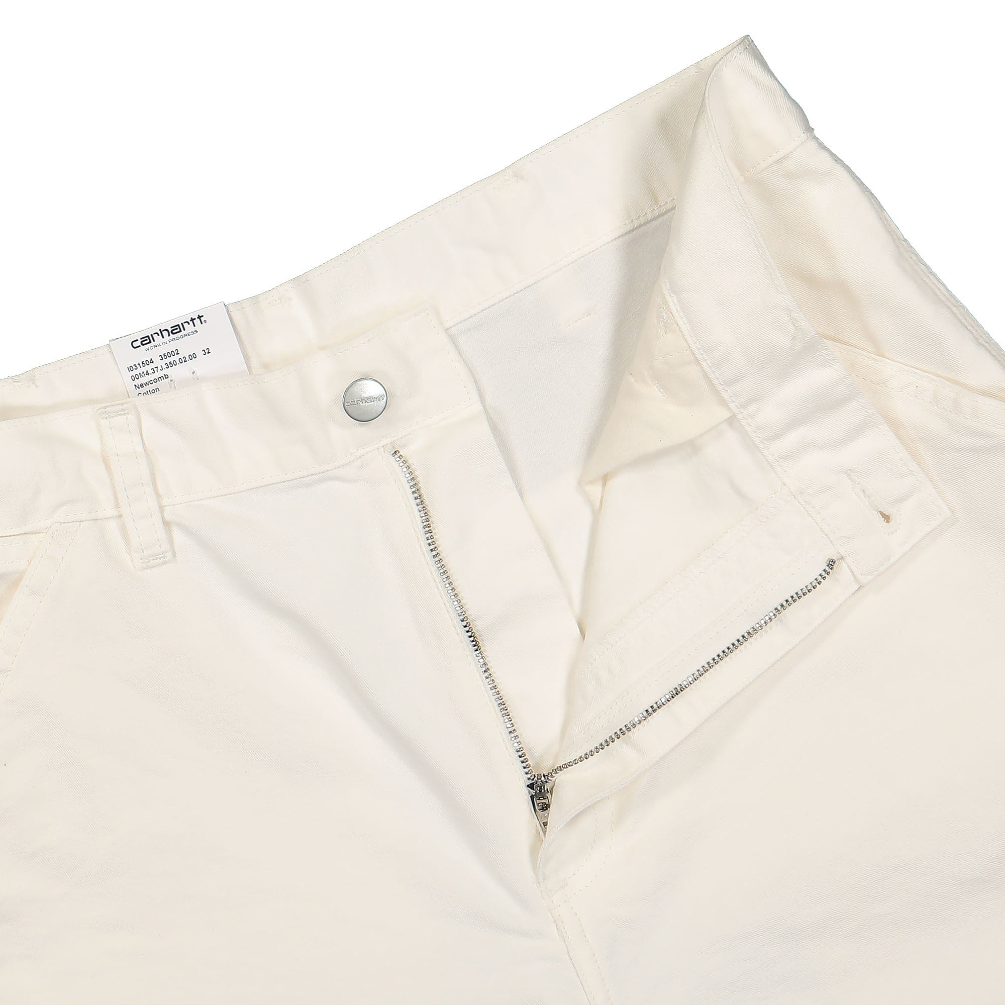 Carhartt WIP Single Knee Short Newcomb Off-White Rinsed Shorts Detailfoto | Overkill