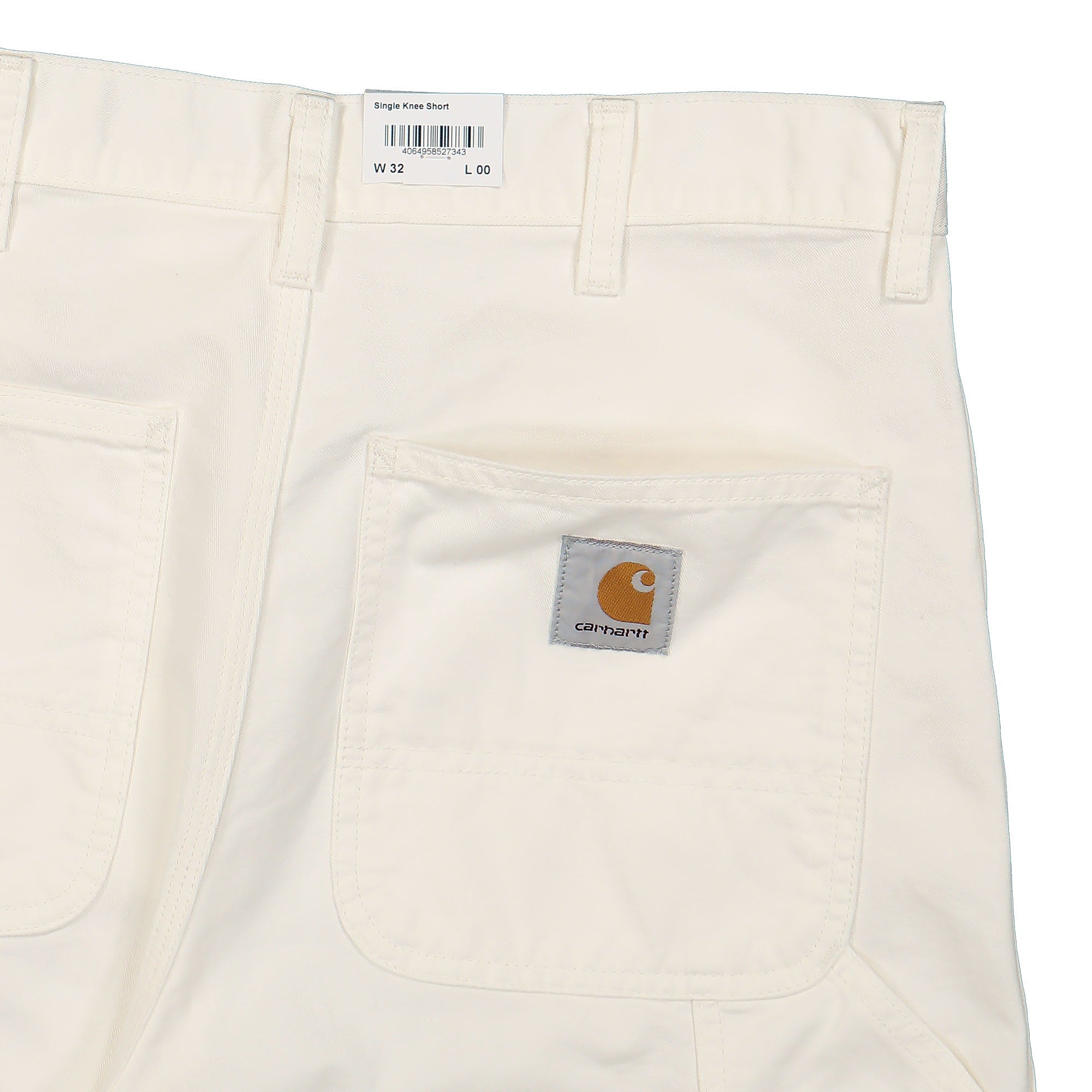 Carhartt WIP Single Knee Short Newcomb Off-White Rinsed Shorts Detail view 1 | Overkill