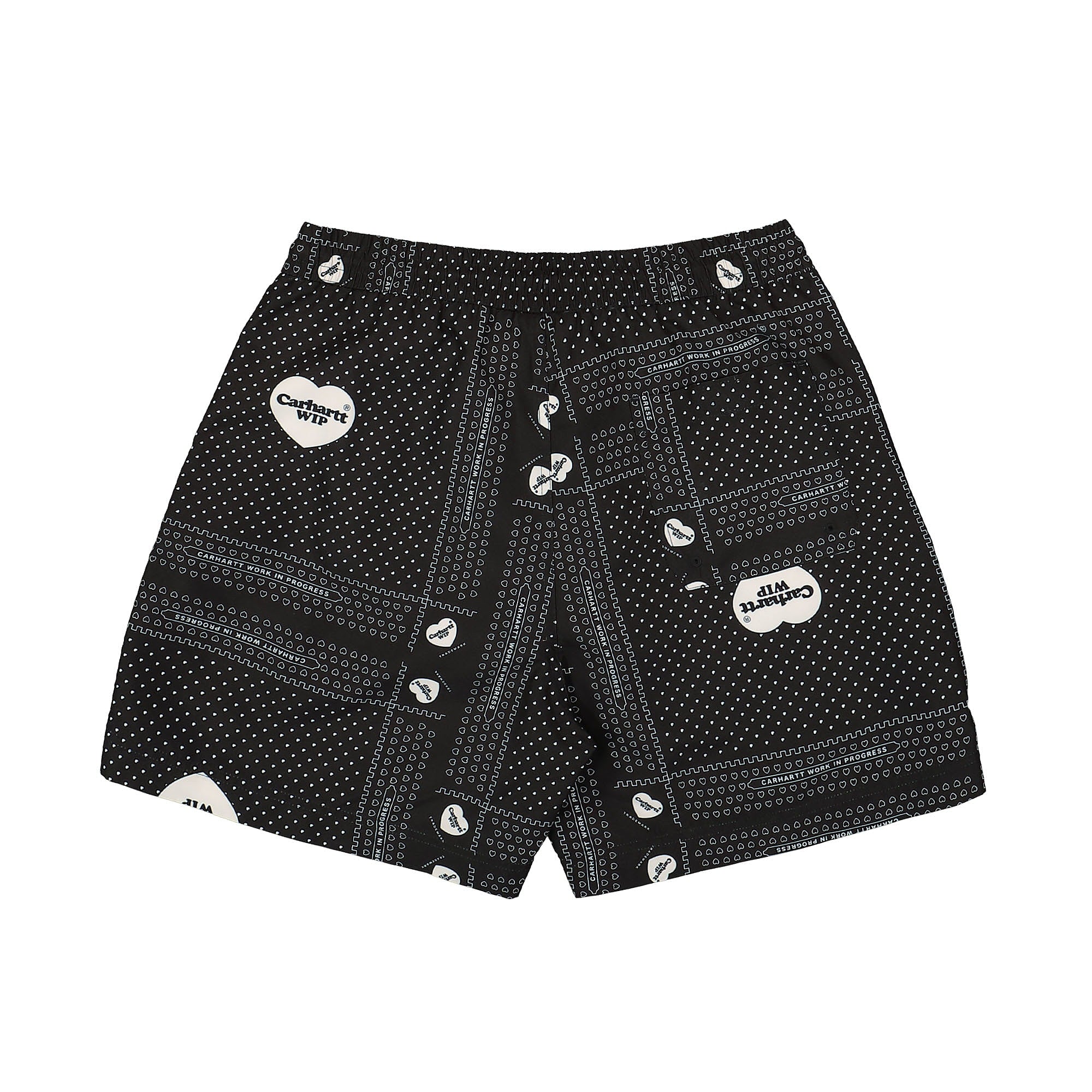Carhartt WIP Slater Swim Trunks Heart Bandana Print / Black Swimwear Material | Overkill