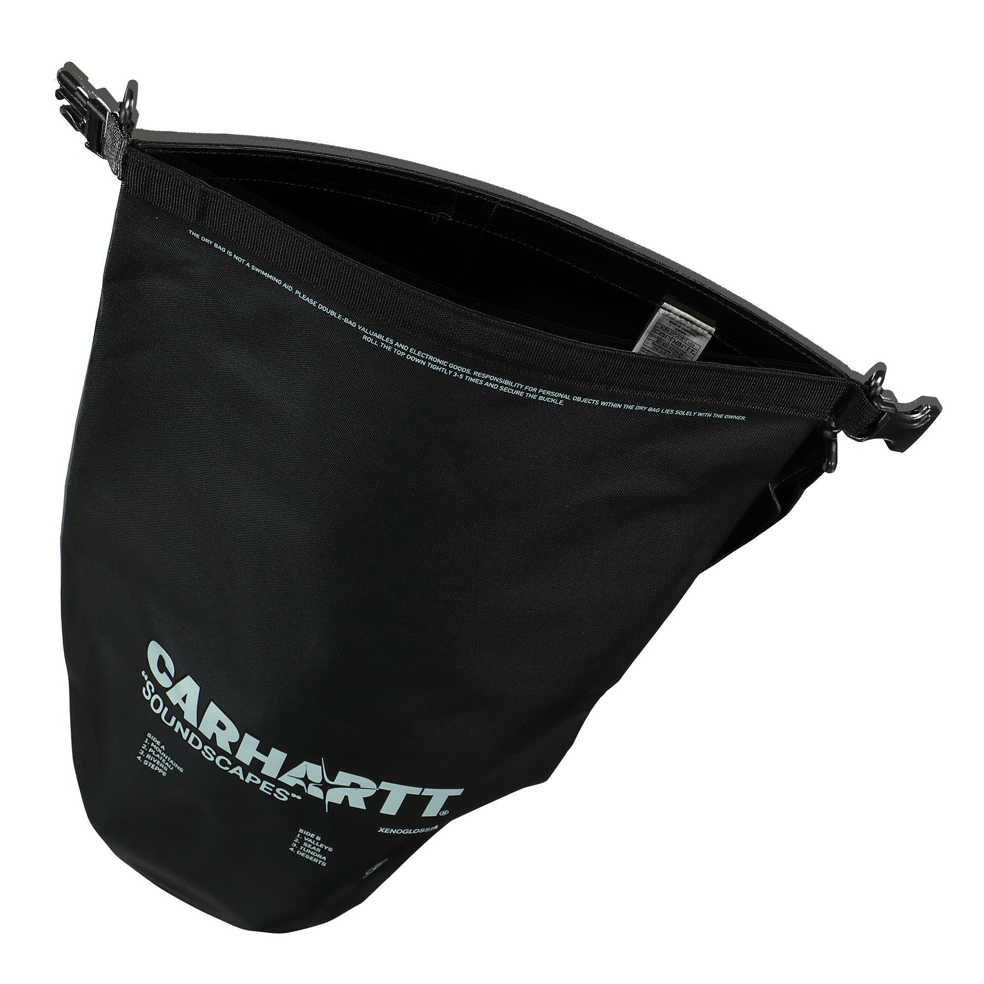 Carhartt WIP Soundscapes Dry Bag Black / Yucca Shoulder & Cross Body Bags Close-up | Overkill