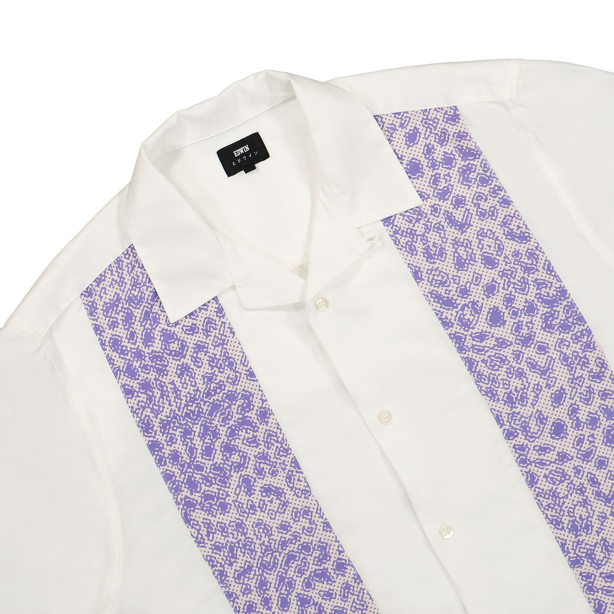 Edwin Leo Shirt SS Whisper White Shirts Close-up | Overkill
