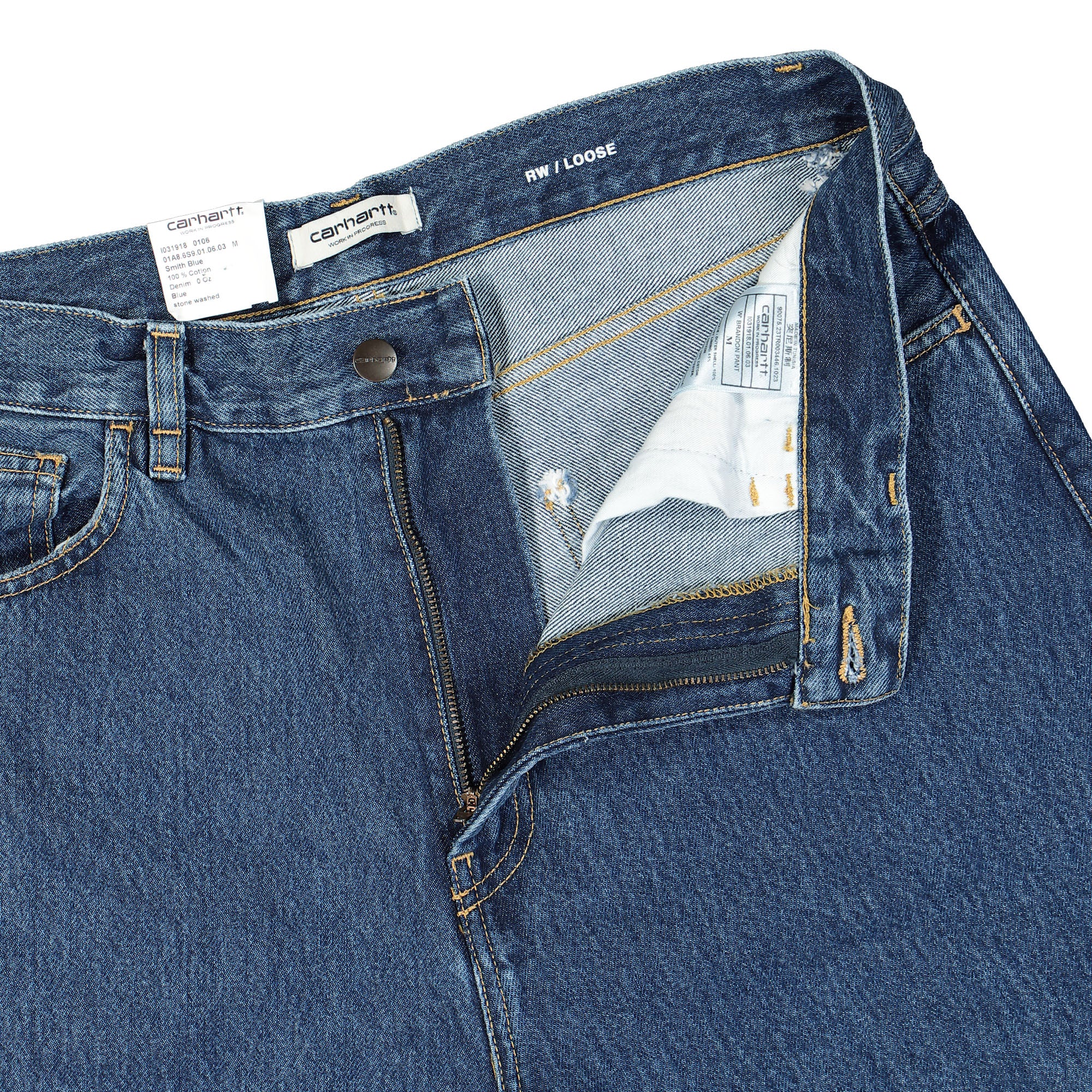 Carhartt WIP W Brandon Pant Blue Jeans Detailfoto | Overkill