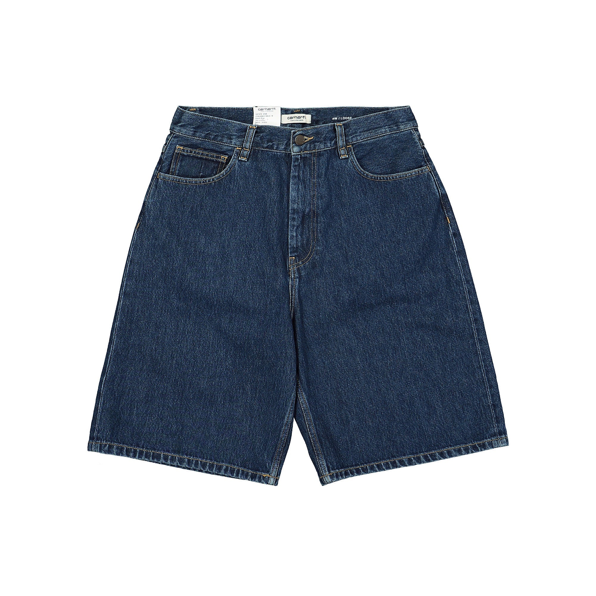 Carhartt WIP W Brandon Short Smith Blue Stone Washed Shorts I031919.01.06 | Overkill