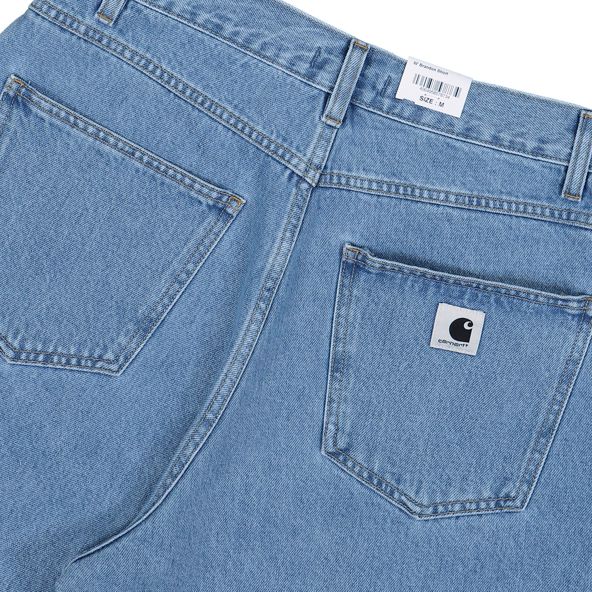 Carhartt W Brandon Short Blue Stone Bleached Shorts I031919.01.12.03 Detail View 2 | Overkill