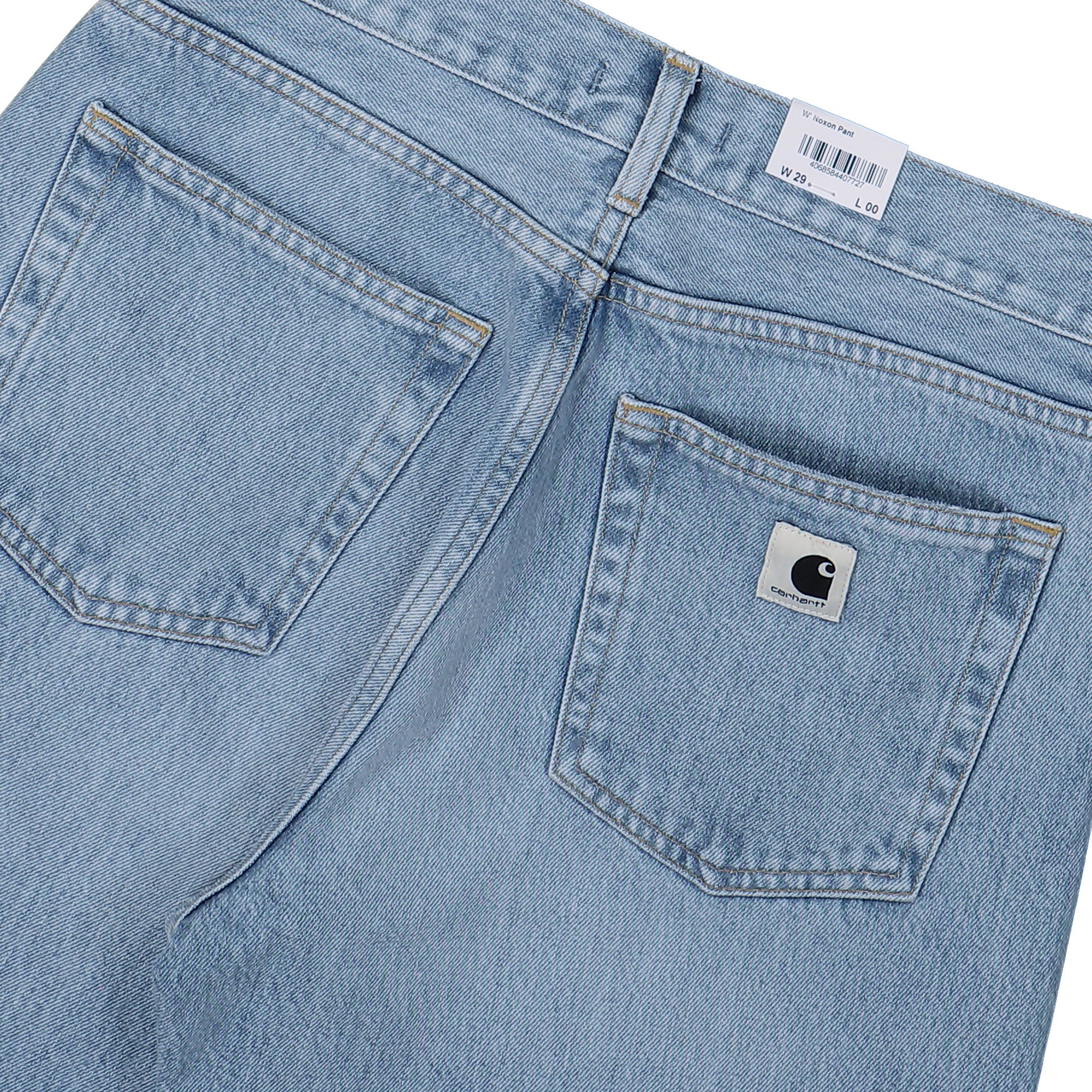 Carhartt WIP W Noxon Pant Blue Heavy Worn Bleach Jeans I031920.01.WU.00 Detail View 2 | Overkill