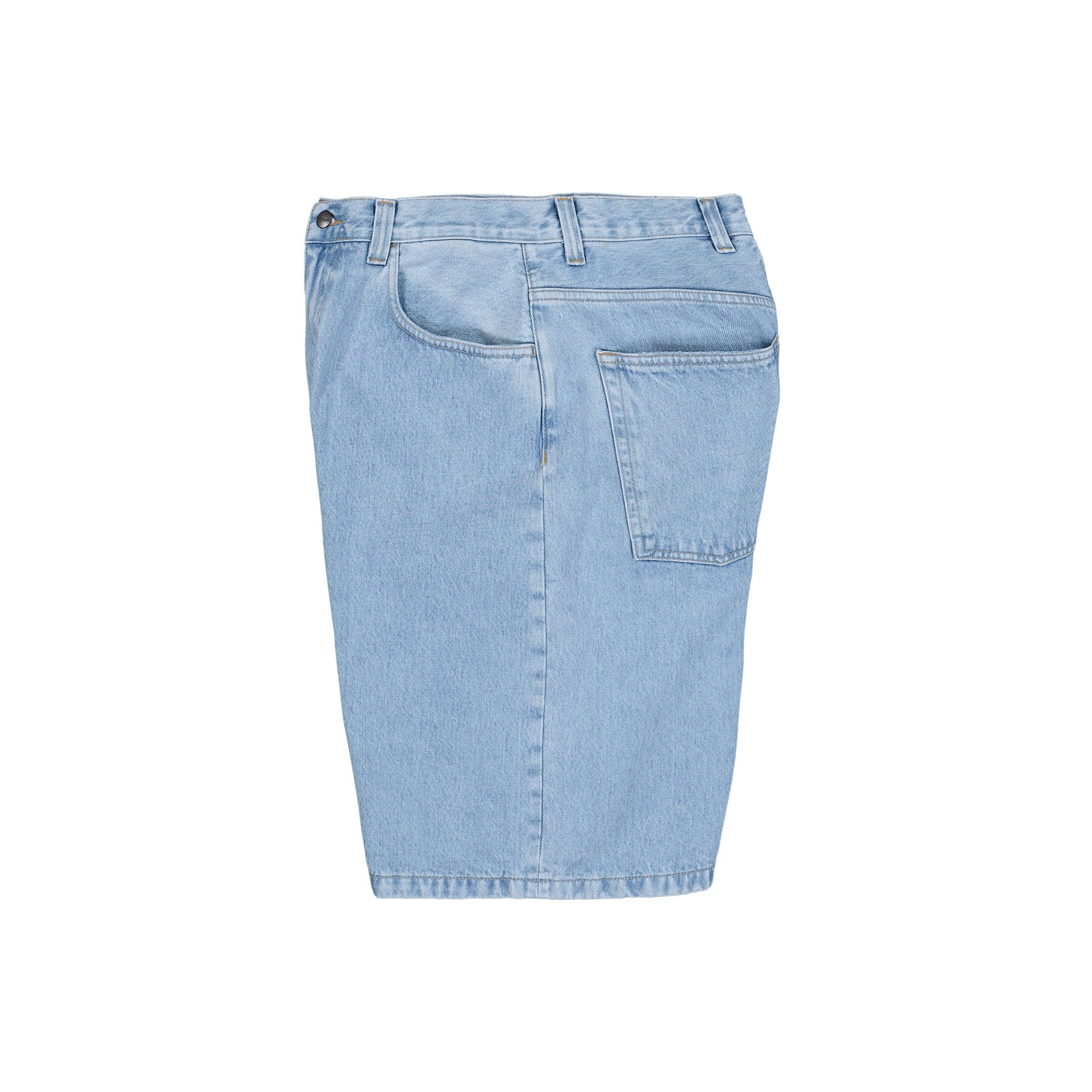 Carhartt Brandon Short Blue Heavy Stone Bleached Shorts I031921.01.A3.03 Detailfoto | Overkill