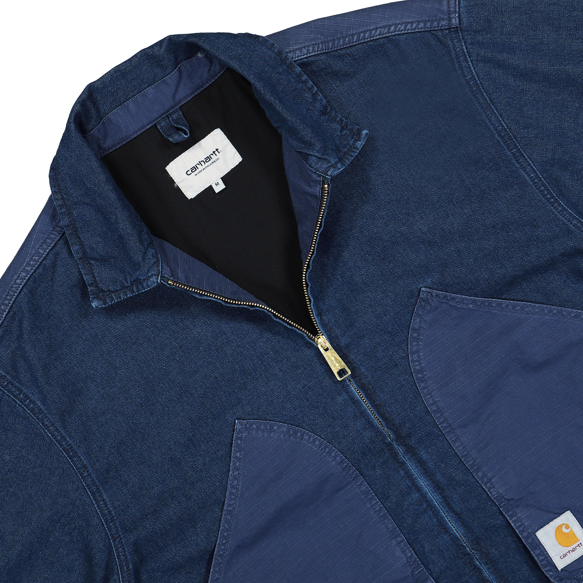 Carhartt WIP Alma Jacket Blue Stone Washed Bomber & Varsity Jackets Close-up | Overkill