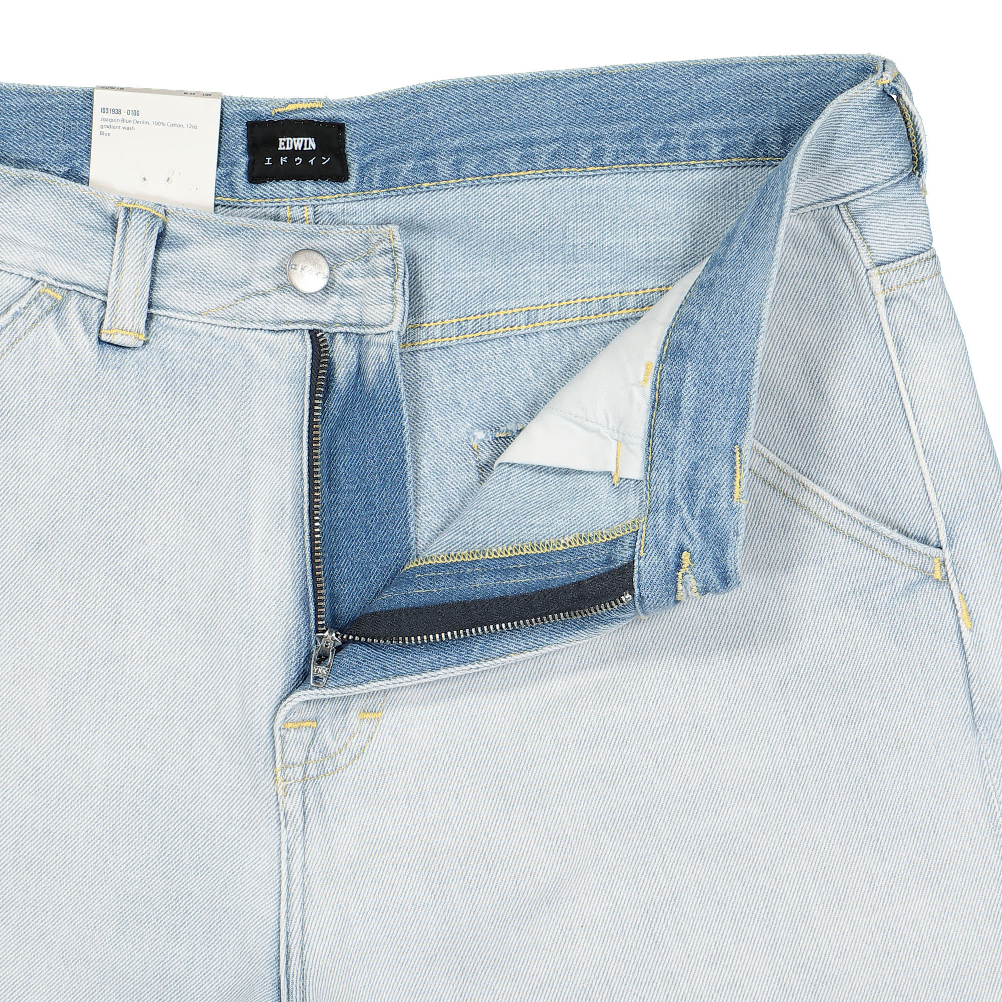 Edwin Storm Pant Gradient Wash Blue Jeans Detailfoto | Overkill
