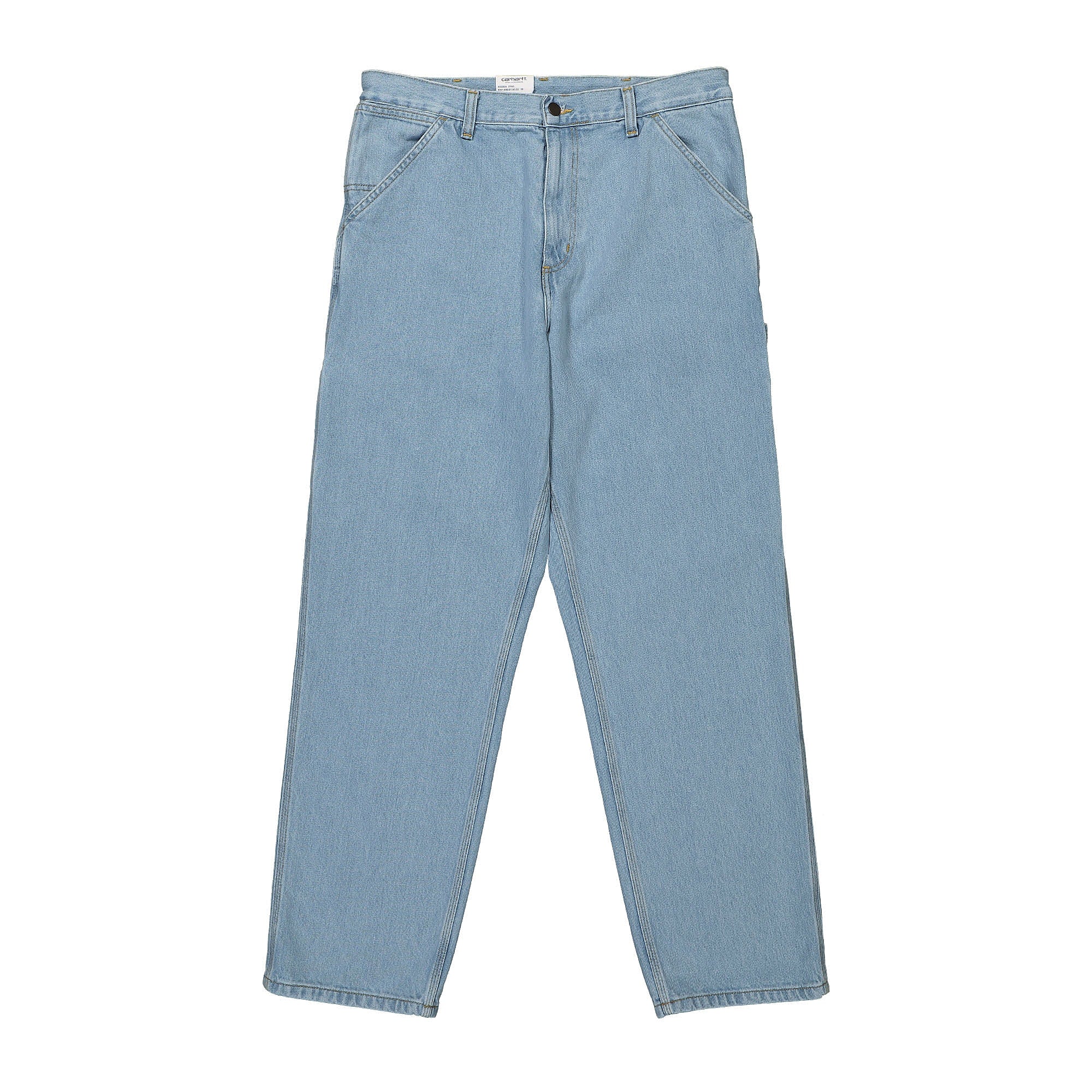 Carhartt WIP Single Knee Pant Smith Blue Heavy Stone Bleached Jeans I032024.01.A3.32 | Overkill