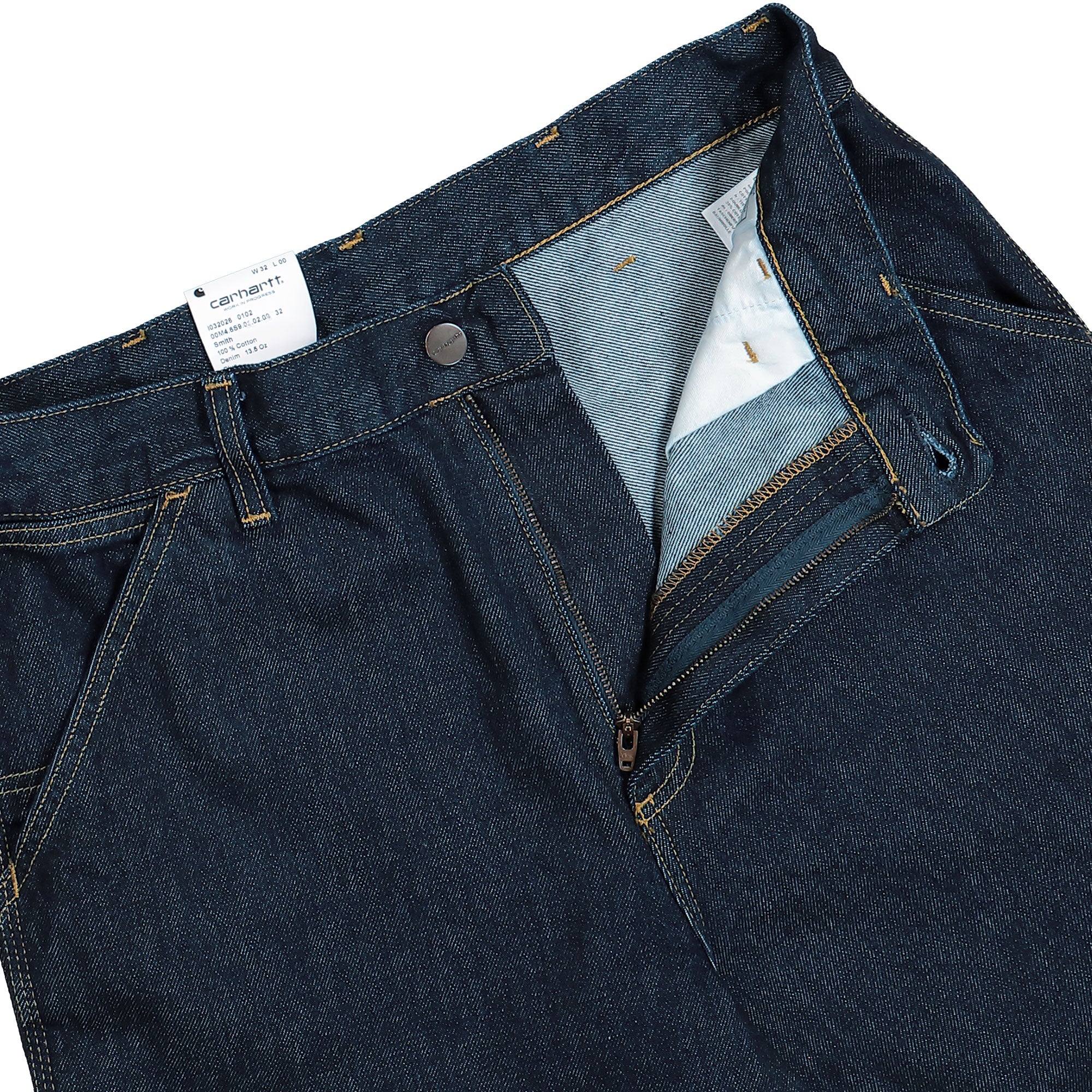 Carhartt WIP Single Knee Short Blue Rinsed Shorts I032026.01.02.00 Detail View 1 | Overkill