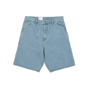 Carhartt WIP Single Knee Short Smith Blue Heavy Stone Bleached Shorts I032026.01.A3 | Overkill