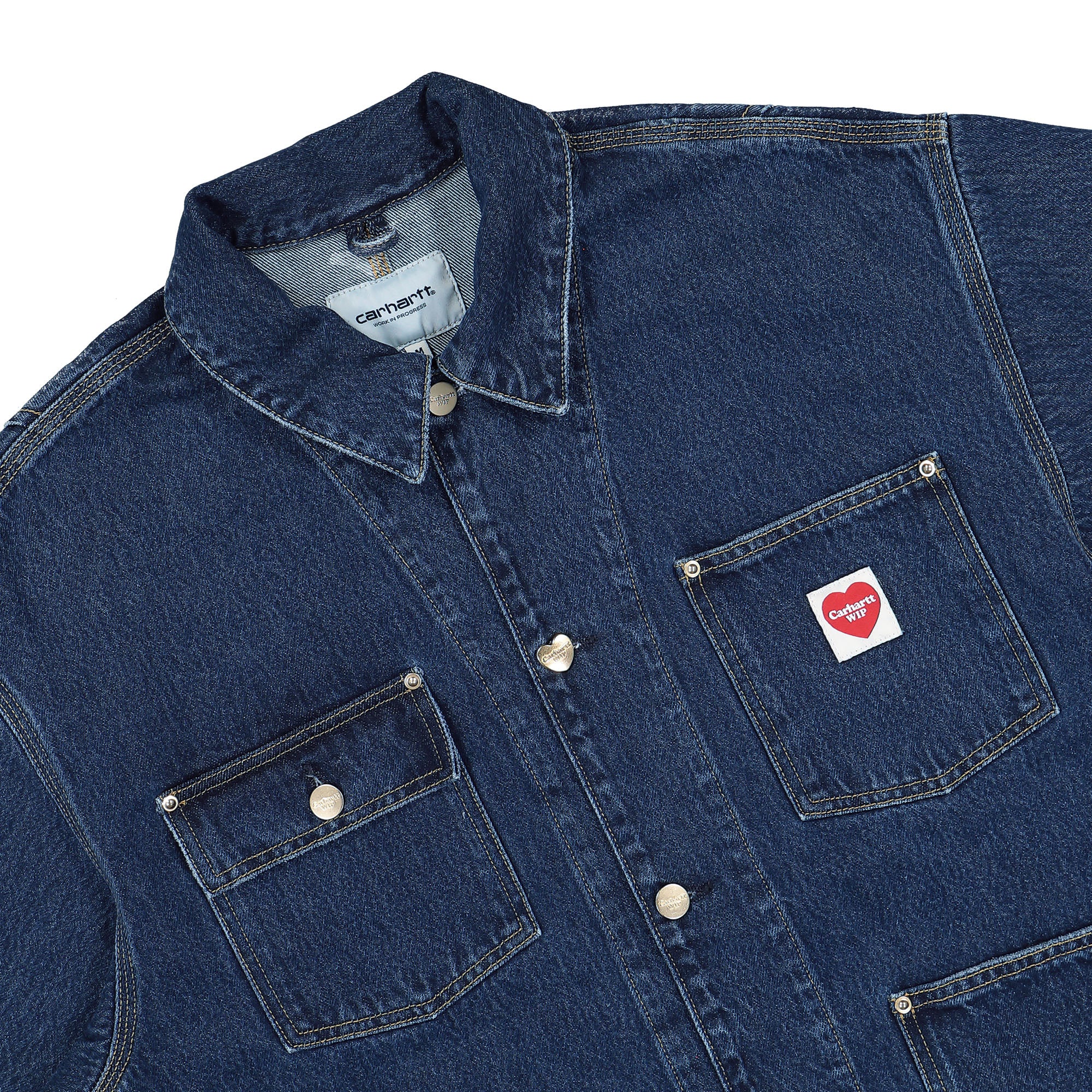 Carhartt WIP W Nash Jacket Blue Stone Washed Jackets Close-up | Overkill