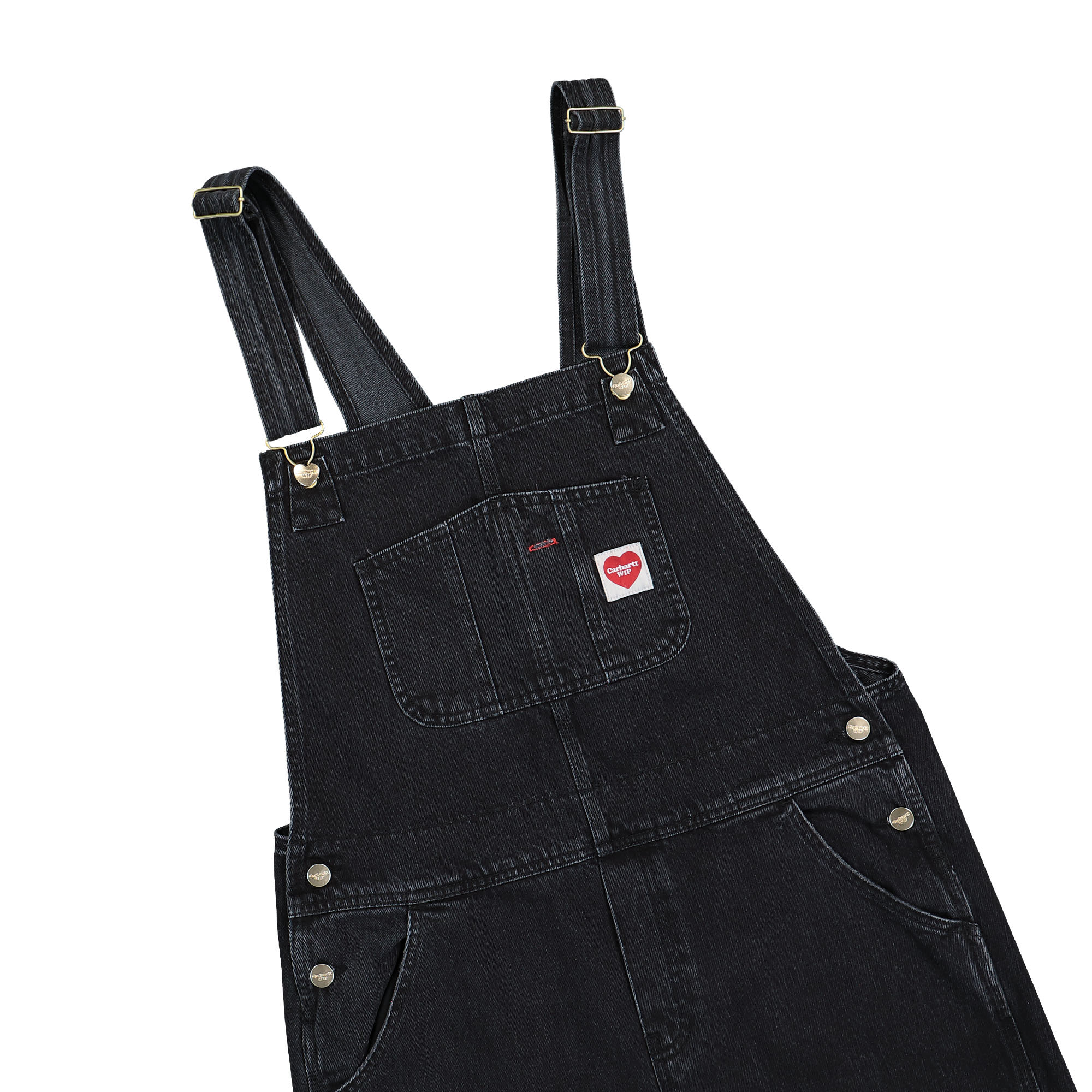 Carhartt WIP W Nash Overall Straight Black Stone Washed Overalls Detailfoto | Overkill