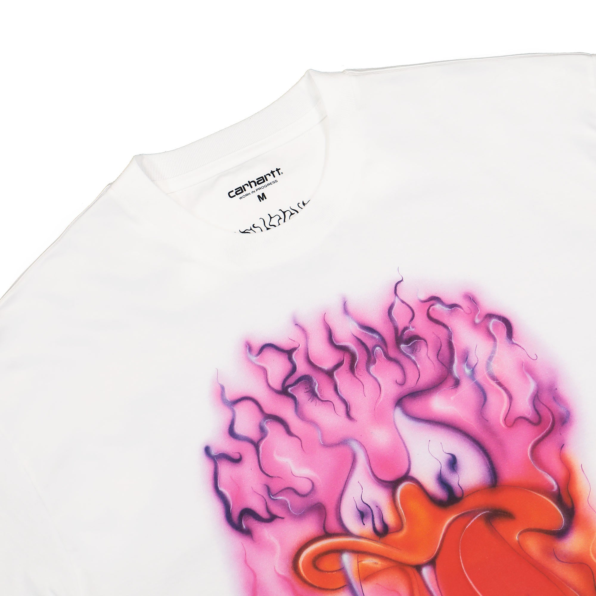 Carhartt WIP S/S Babybrush Duck T-Shirt White T-Shirts Close-up | Overkill