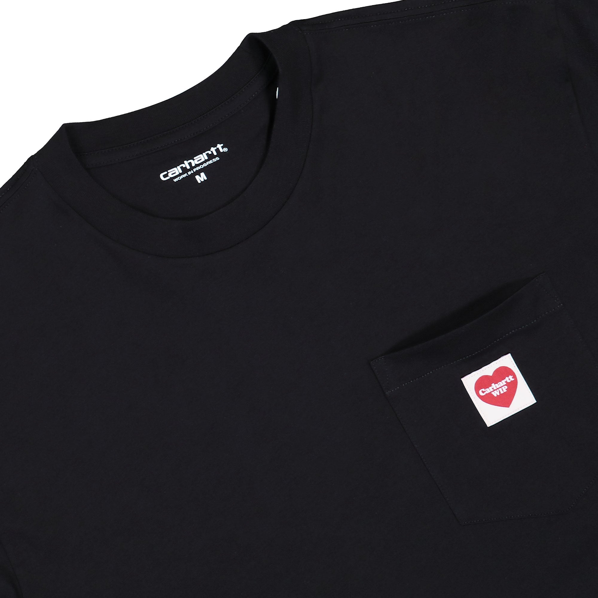 Carhartt WIP S/S Pocket Heart T-Shirt Black / Red T-Shirts I032128.1V2.XX.03 Detailfoto | Overkill