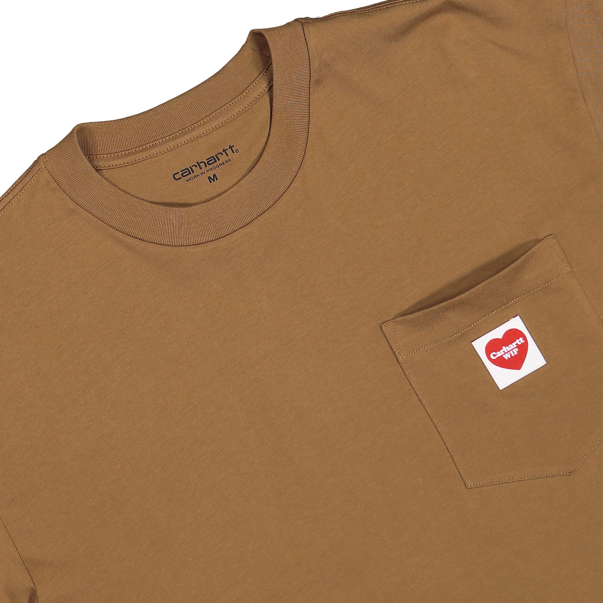 Carhartt WIP S/S Pocket Heart T-Shirt Hamilton Brown T-Shirts I032128.HZ.XX.03 Detailfoto | Overkill