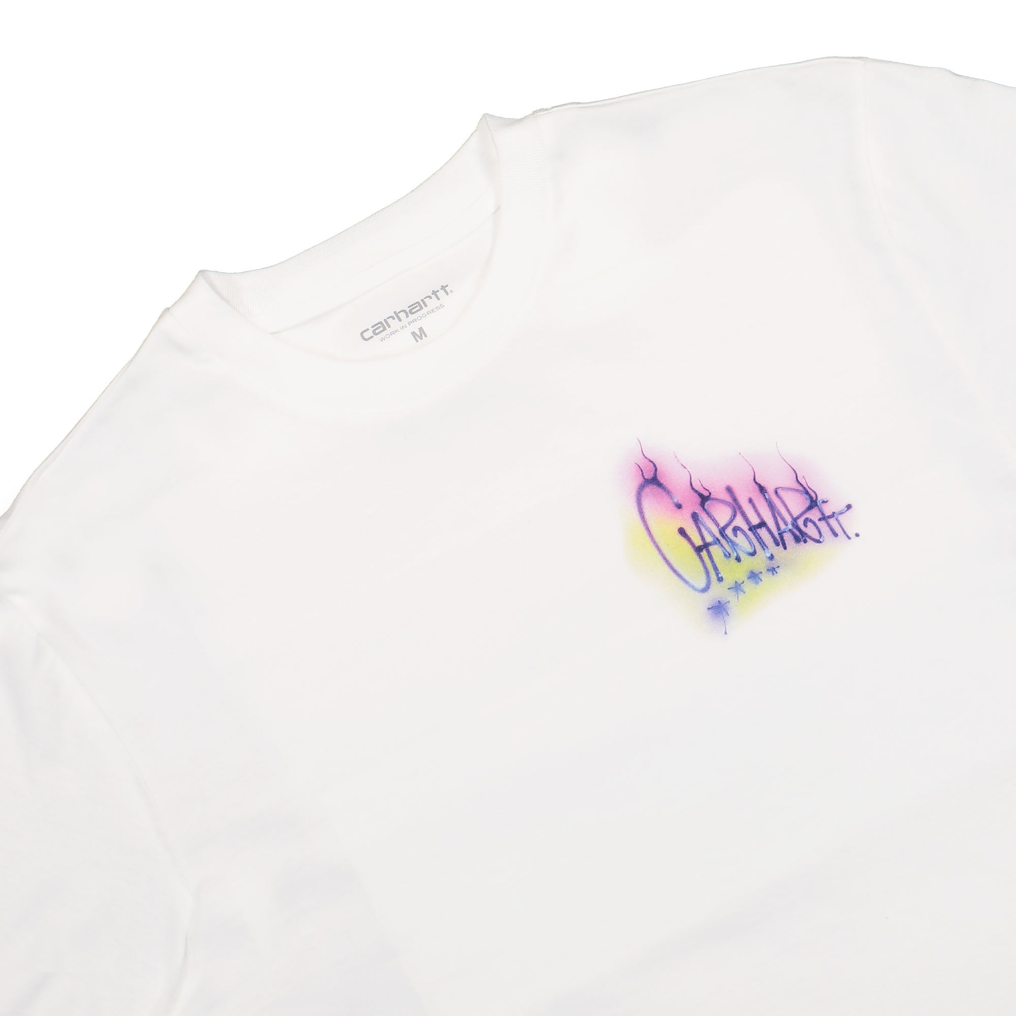 Carhartt WIP W L/S Babybrush Grin T-Shirt White Longsleeves Material | Overkill
