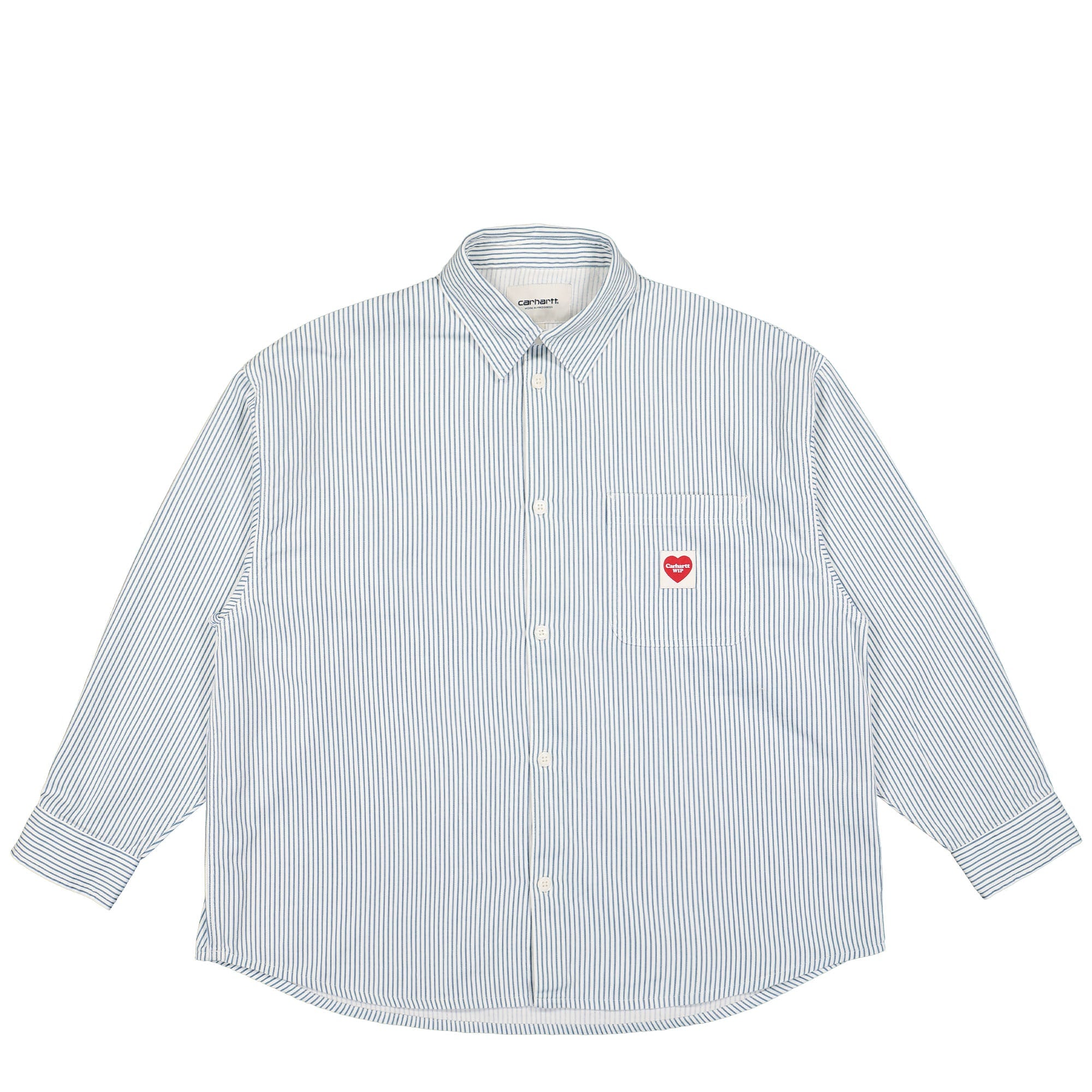 Carhartt WIP W L/S Terrell Shirt Terrell Stripe Wax / Bleach Longsleeves I032157.1OV.XX.03 | Overkill
