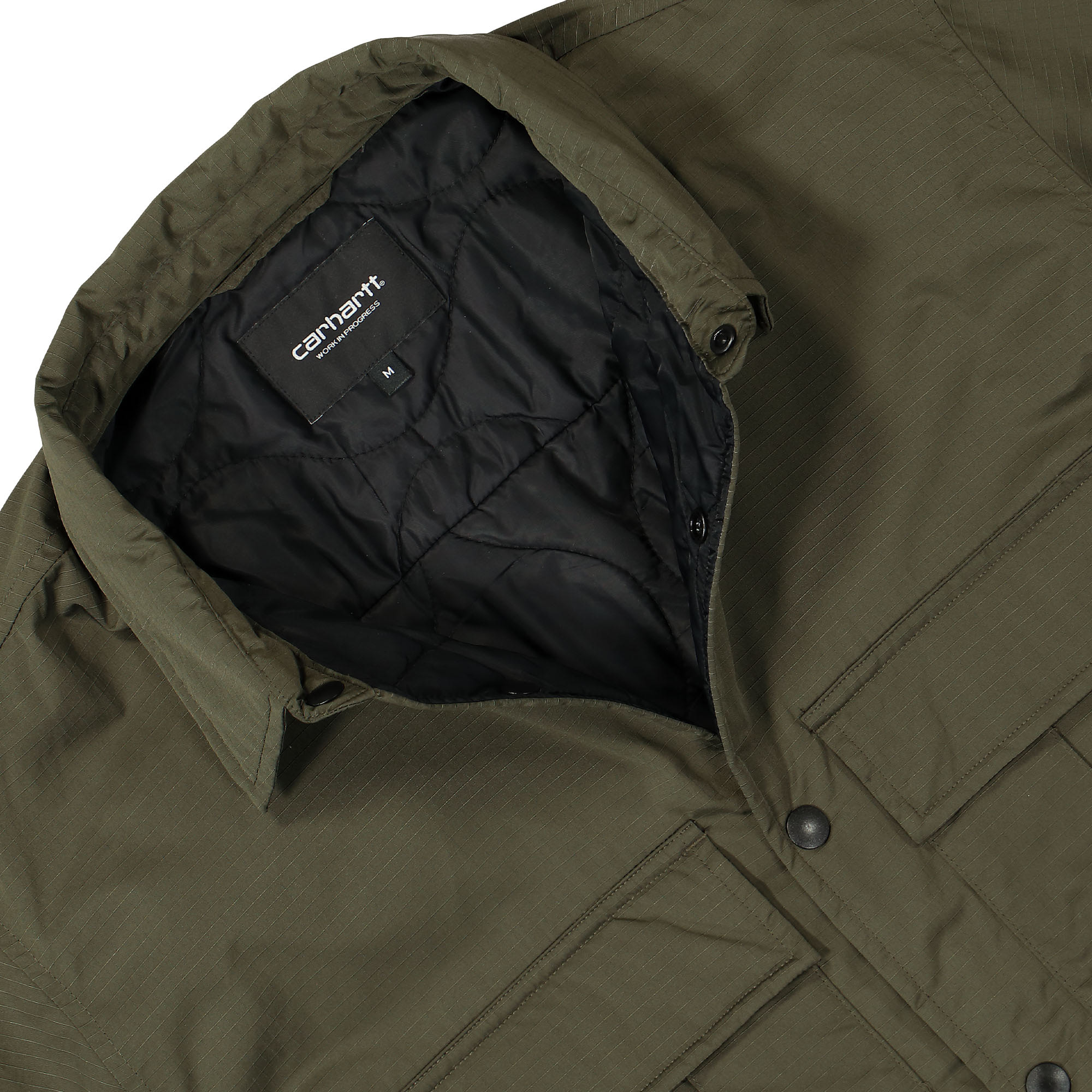 Carhartt WIP Fresno Shirt Jacket Cypress Jackets Close-up | Overkill