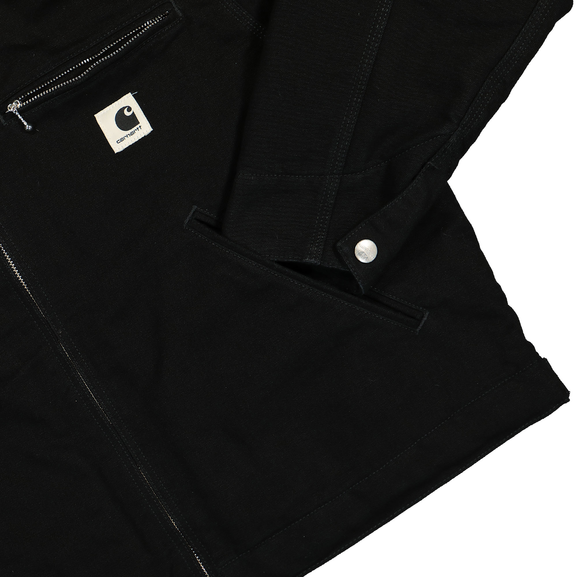 Carhartt WIP W OG Detroit Jacket Black / Black Rinsed Jackets Detailfoto | Overkill