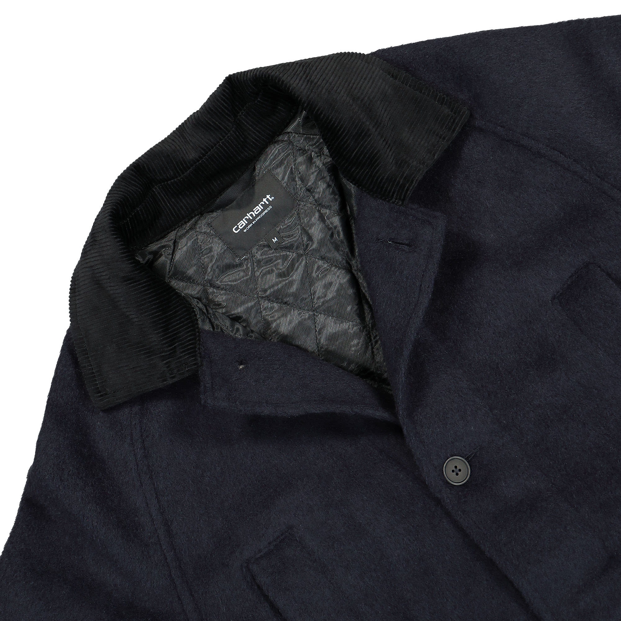 Carhartt WIP Beckley Coat Dark Navy Jackets Close-up | Overkill