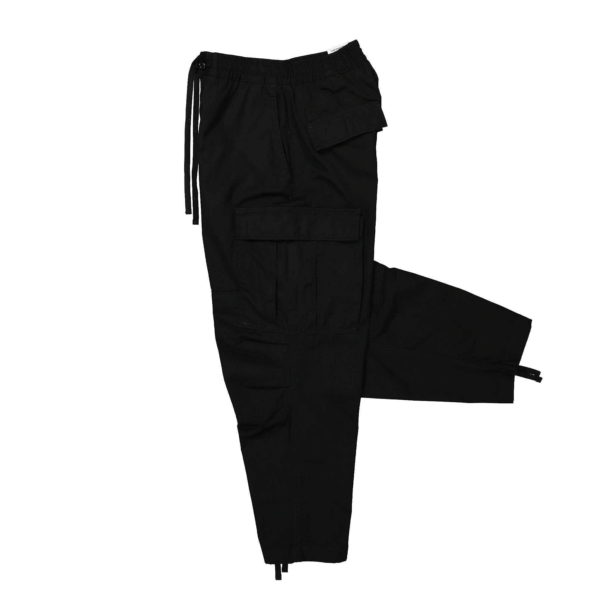 Carhartt WIP W Jet Cargo Pant Black Rinsed Cargo Pants Close-up | Overkill