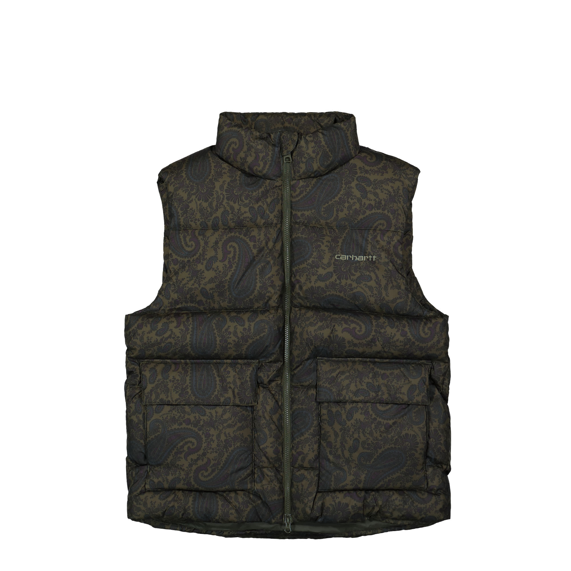 Carhartt WIP Springfield Vest Paisley Print, Plant / Black Vests I032265.20P.XX.03 | Overkill