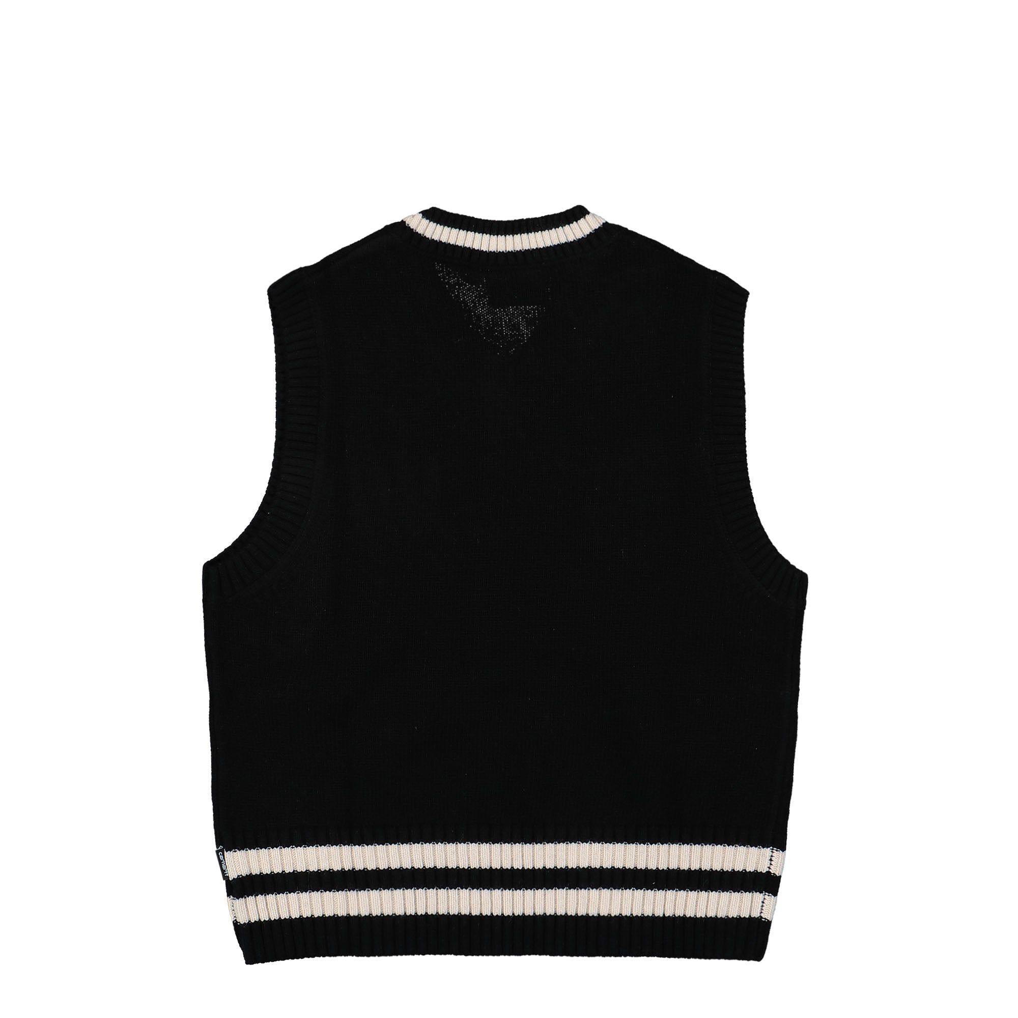 Carhartt WIP W Stanford Vest Sweater Black / Salt Sweater Vests Material | Overkill
