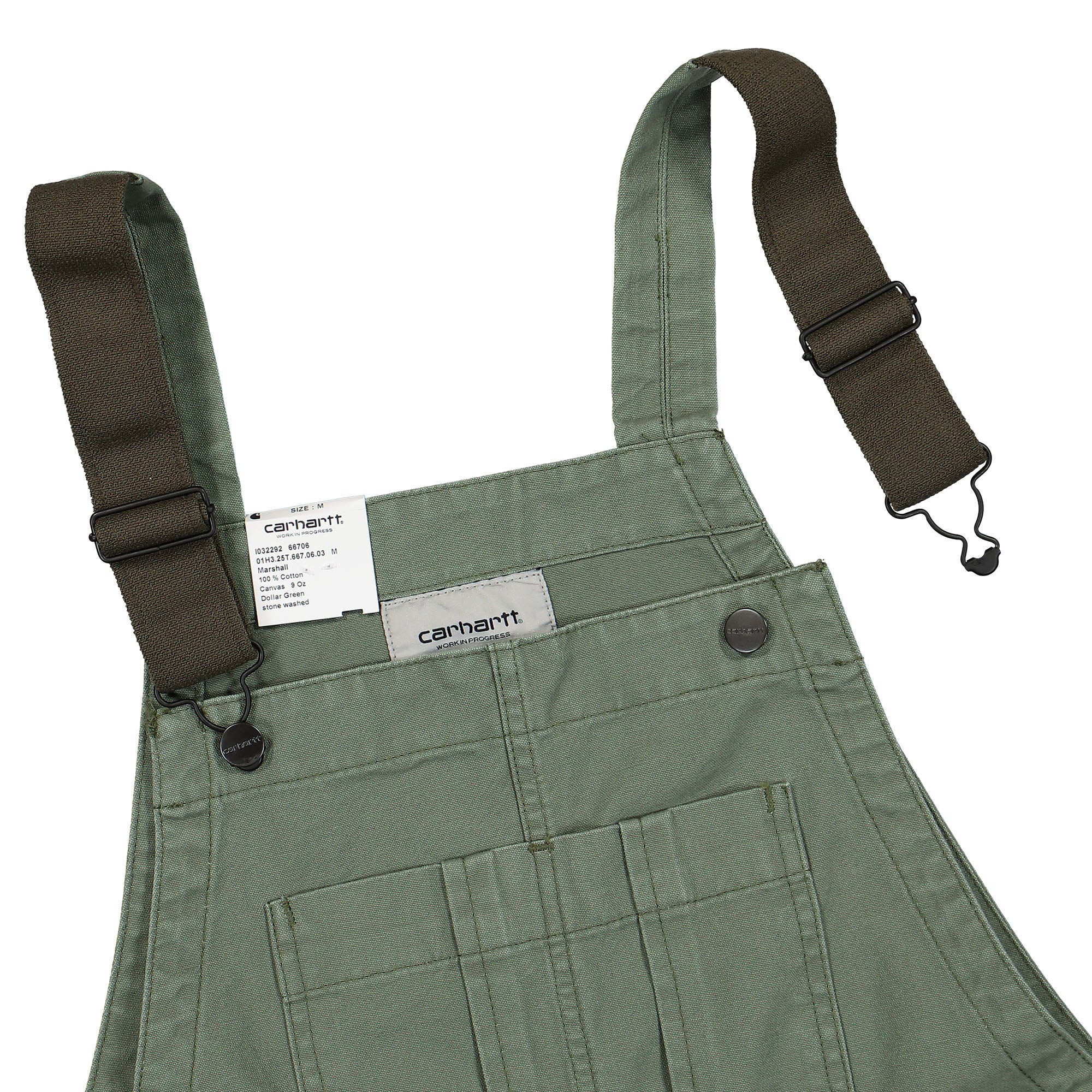 Carhartt WIP Cargo Bib Overall Dollar Green Overalls Detailfoto | Overkill