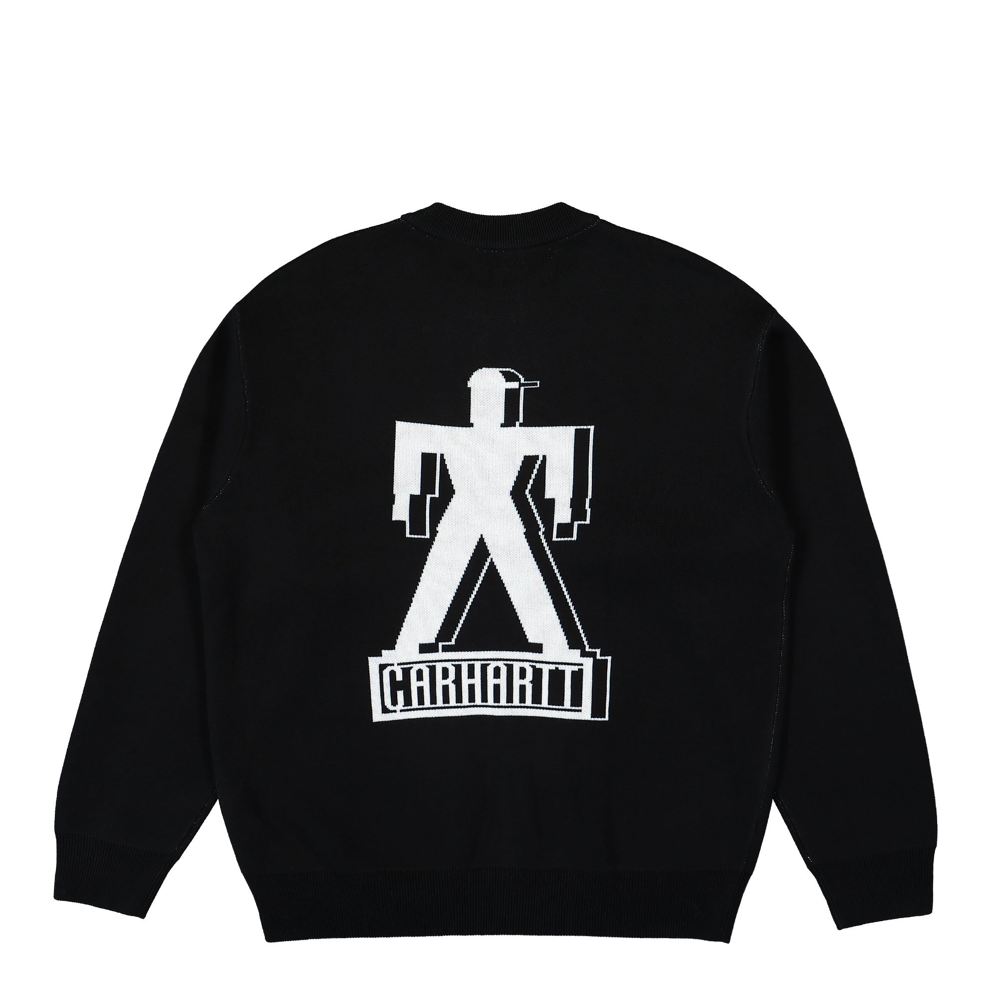 Carhartt WIP Built Sweater Black Sweatshirts Close-up | Overkill