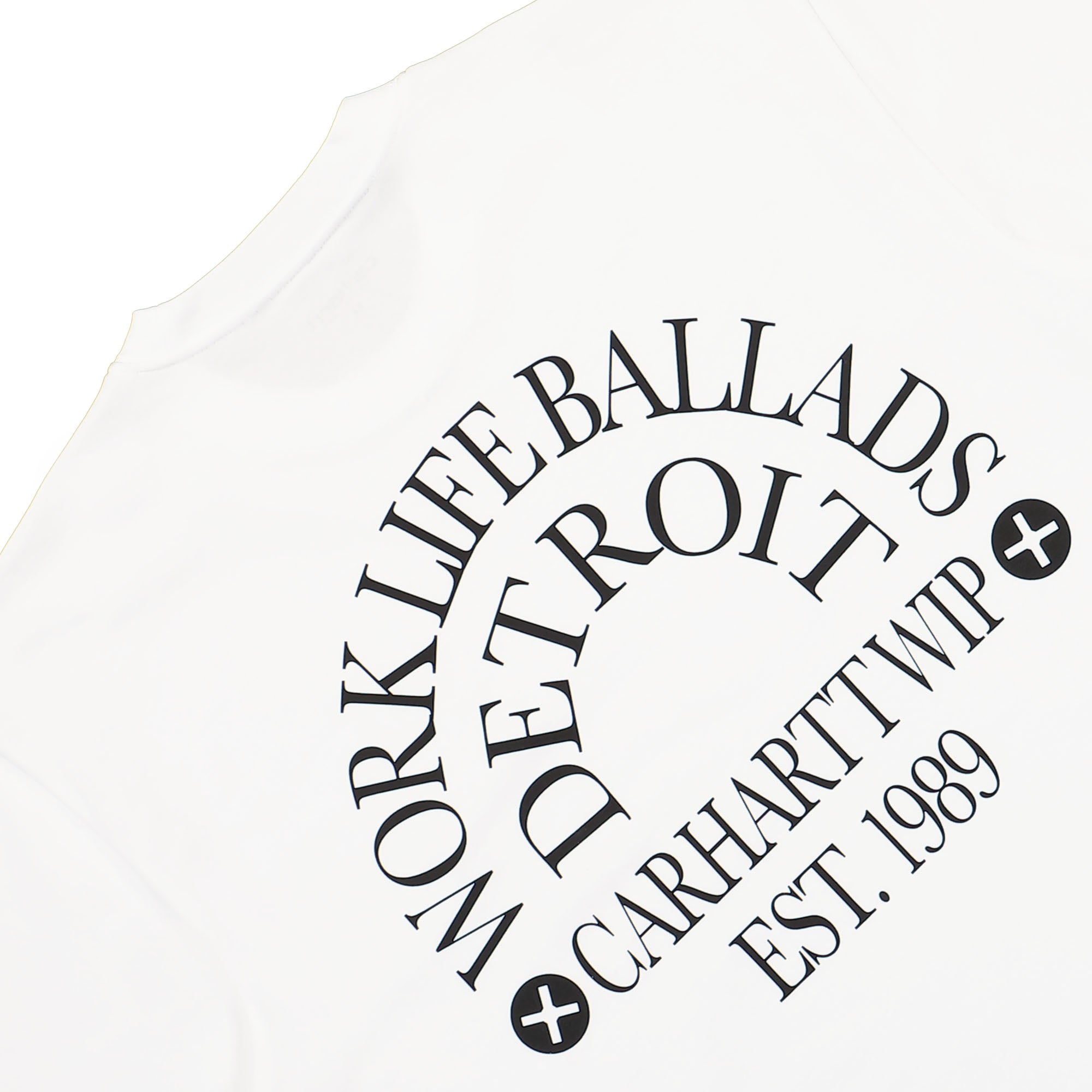 Carhartt WIP S/S Work Varsity T-Shirt White / Black T-Shirts Detailfoto | Overkill