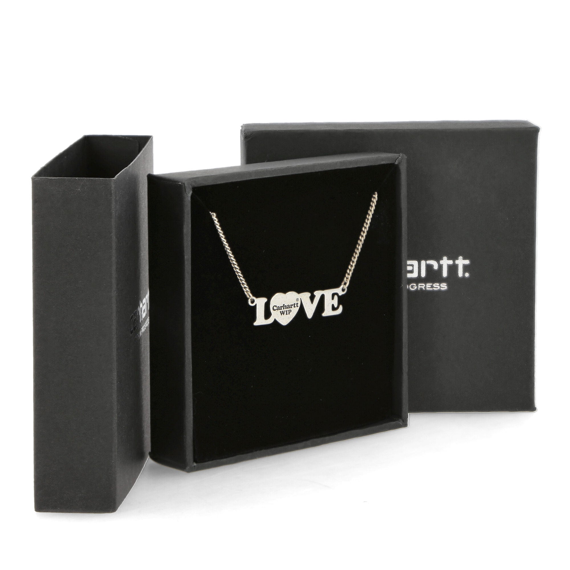 Carhartt WIP Love Pendant Necklace Silver Jewelry Detailfoto | Overkill