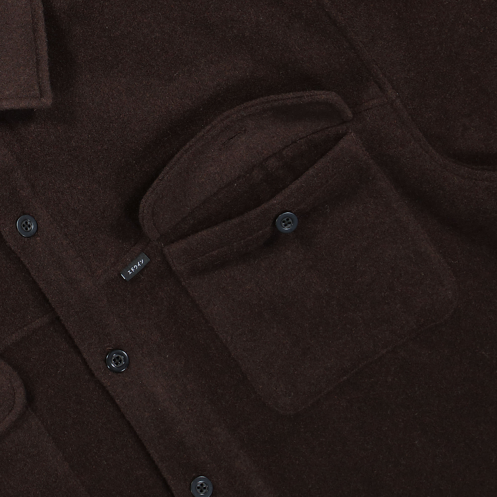 Edwin Jowen LS Overshirt Brown Shirts Detailfoto | Overkill