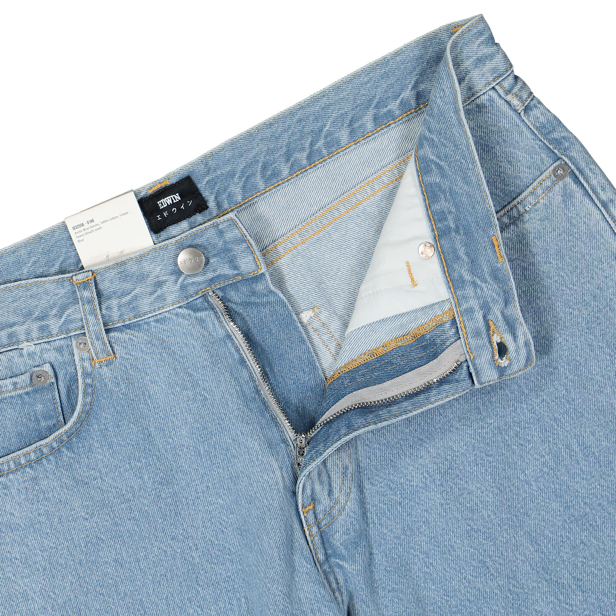 Edwin Cosmos Pant Arctic Blue Heavy Bleach Wash Jeans Detailfoto | Overkill