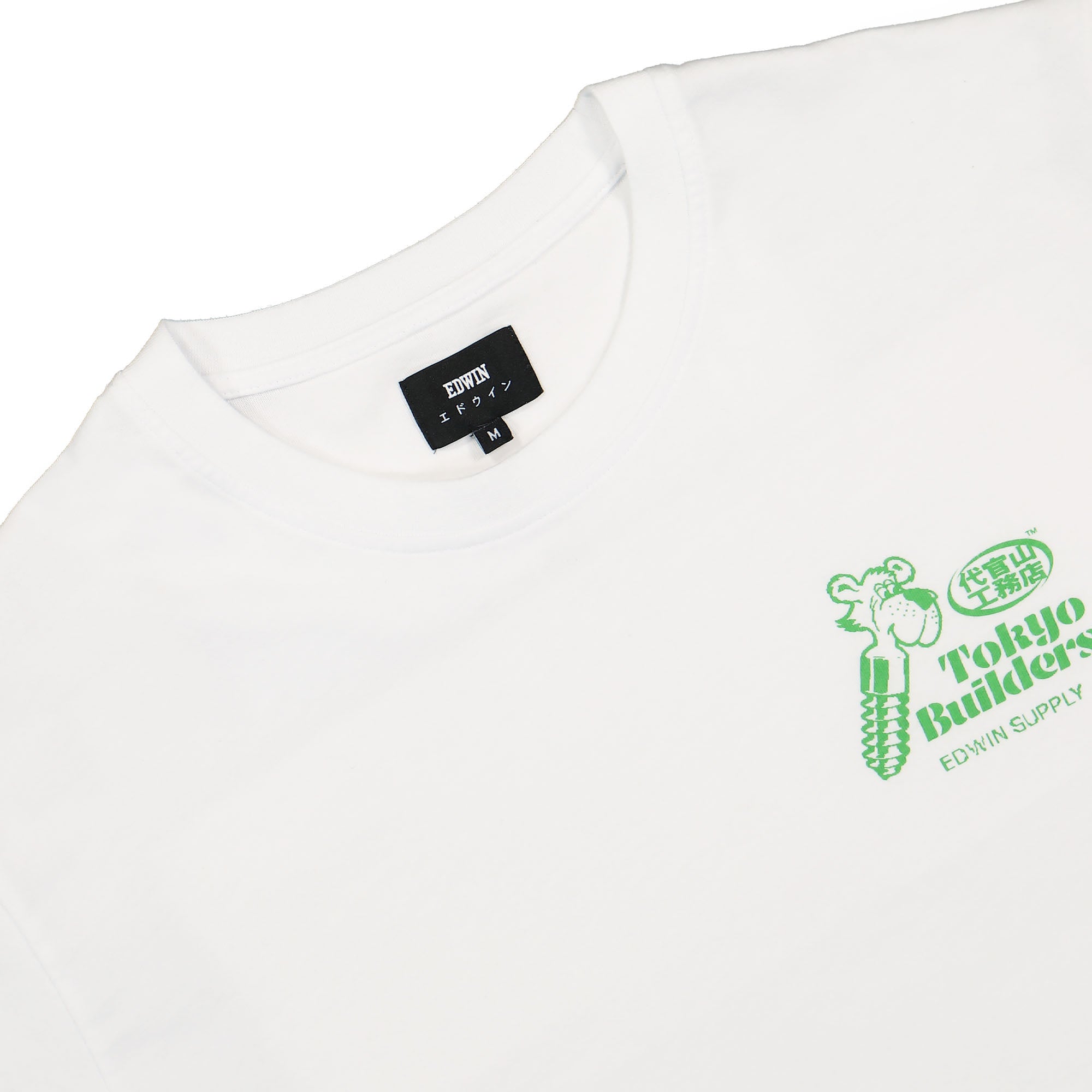 Edwin Tokyo Builders T-Shirt White T-Shirts Material | Overkill