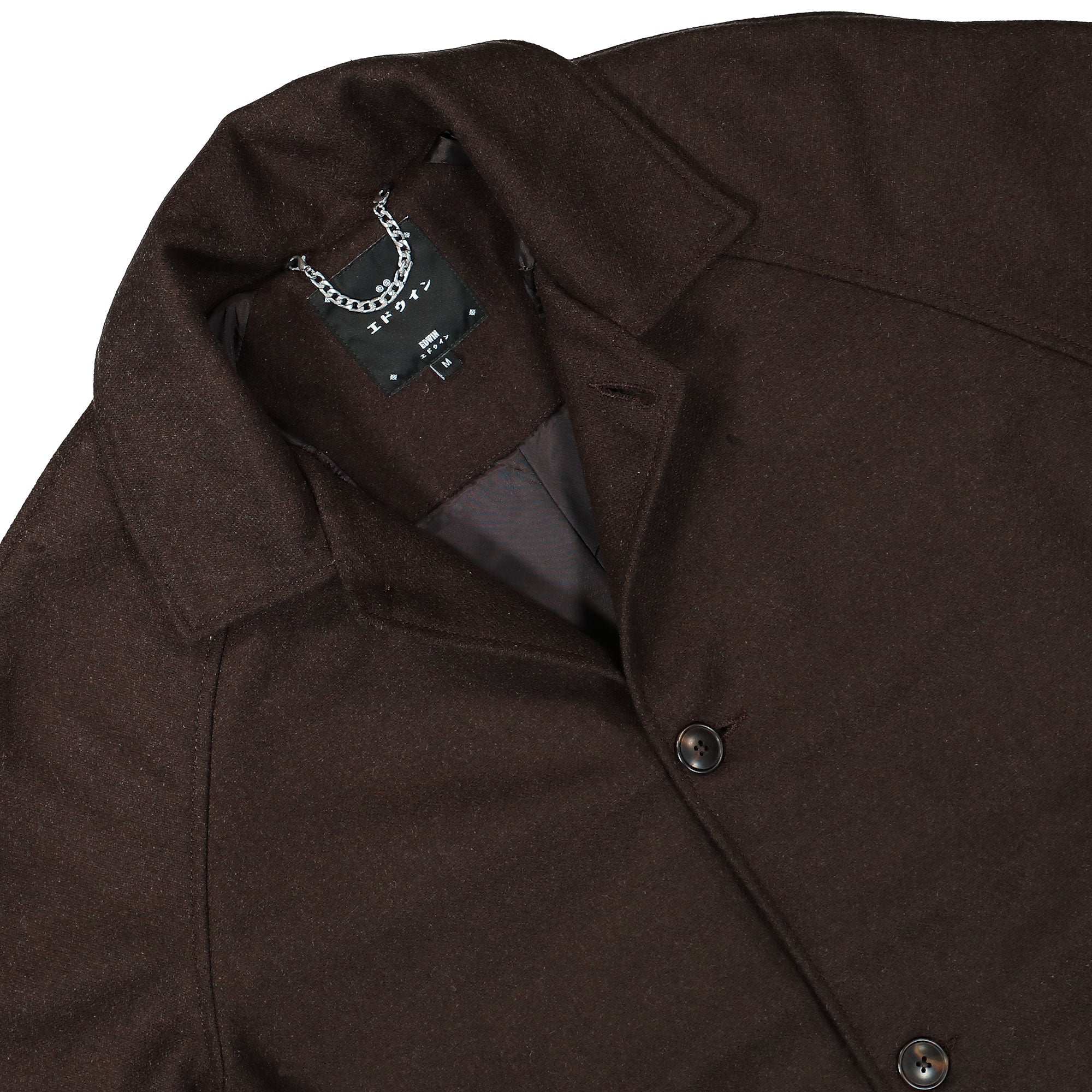 Edwin Mac Wool Coat Dark Brown Coats Detail view 1 | Overkill
